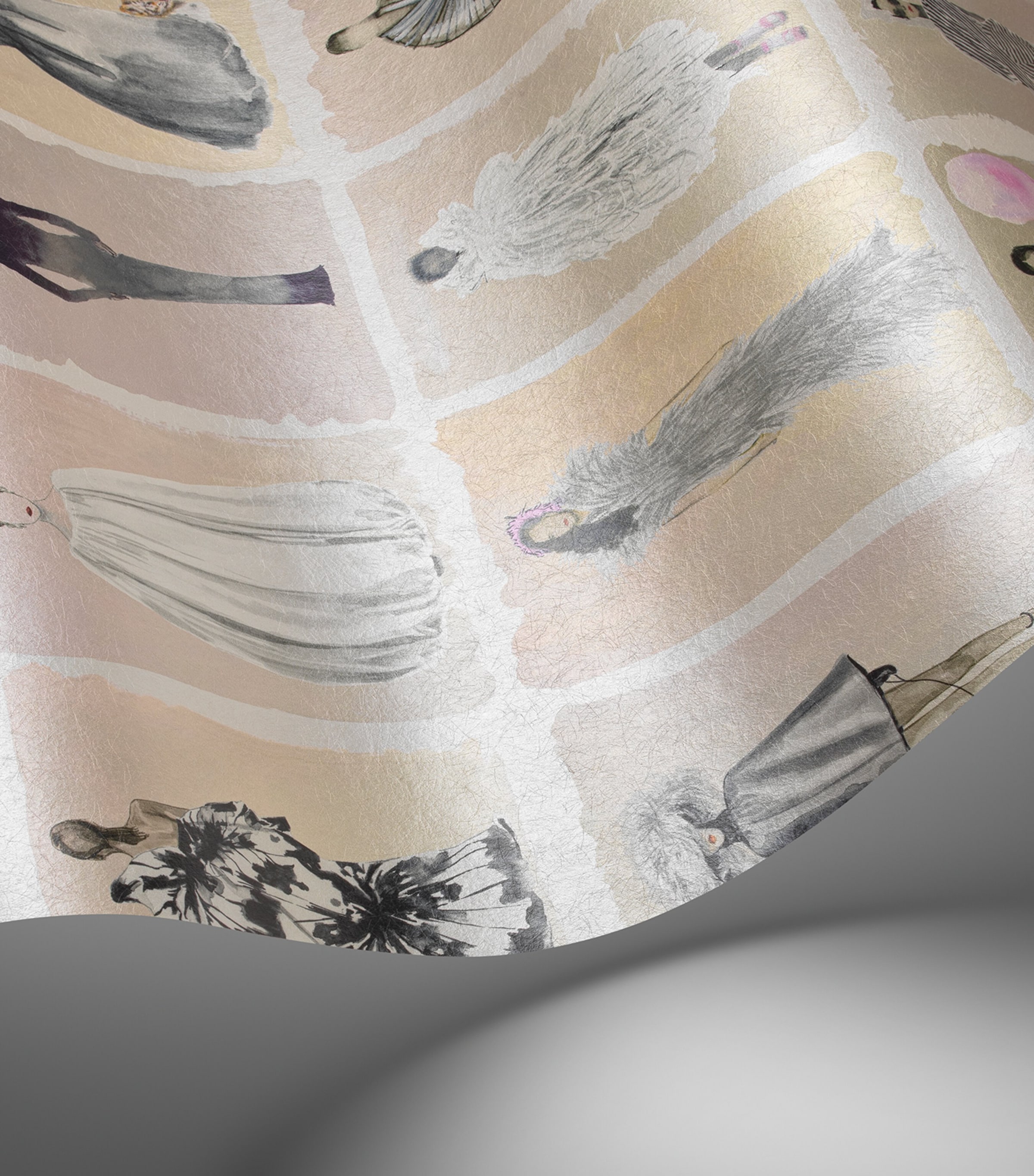 x Harrods Interior Design 175 Anniversary Edition Couture Carousel Wallpaper - Blush Pearl BLUSH PEARL Image 4