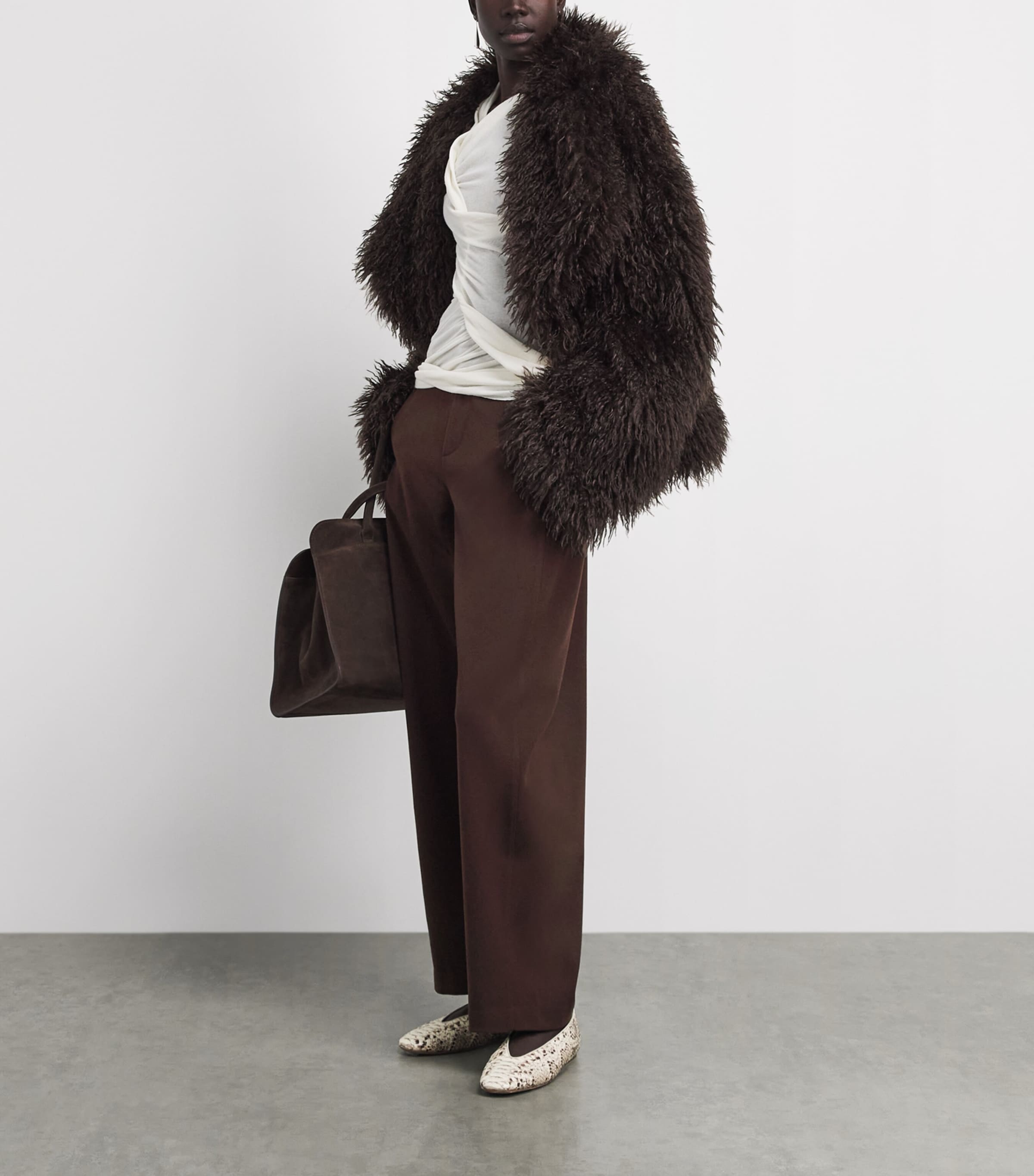 Source Unknown Womens Hopsack Klive Barrel Trousers Br Image 2