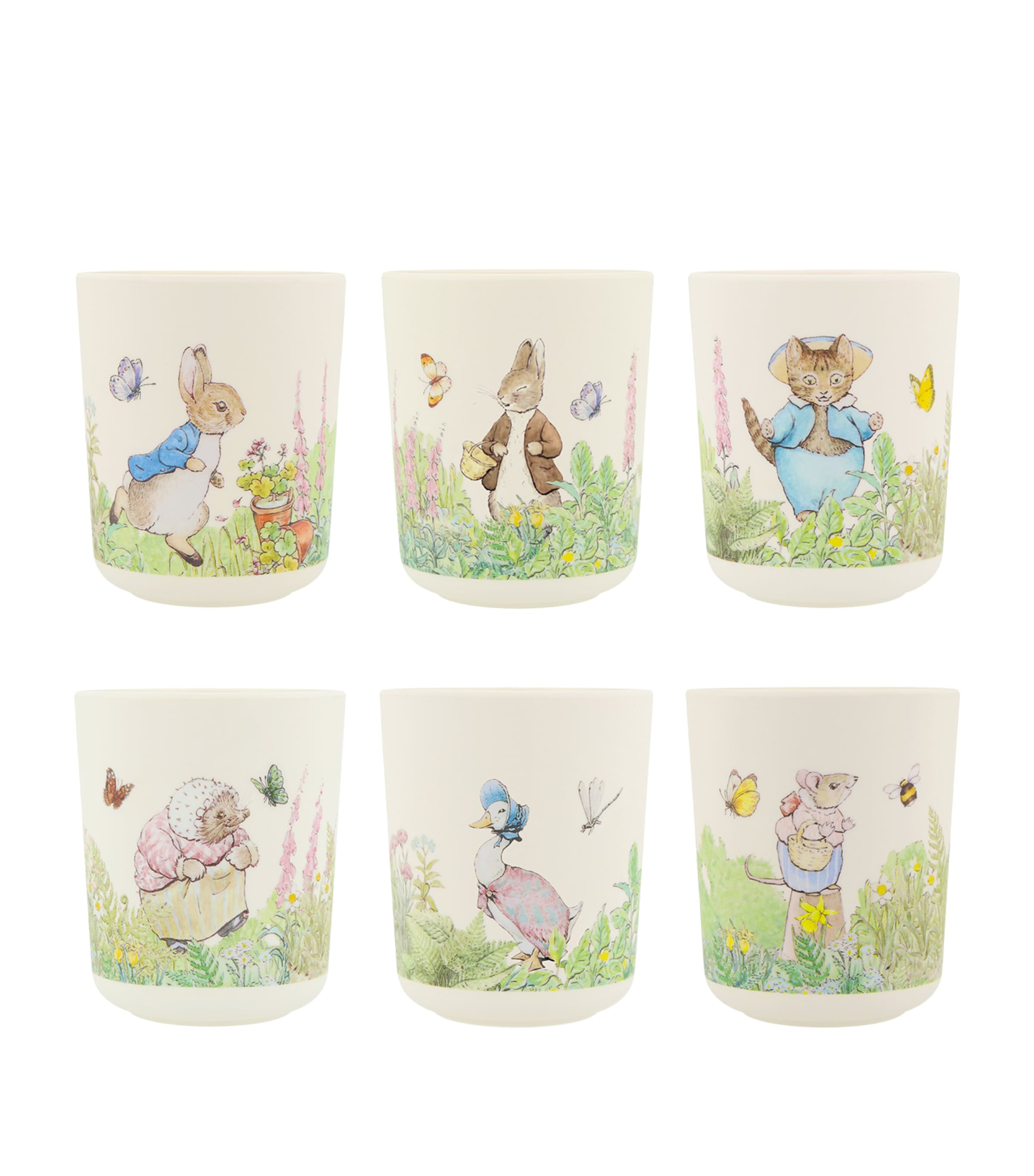 Set of 6 Melamine Peter Rabbit Cups (220ml) MULTI Image 1