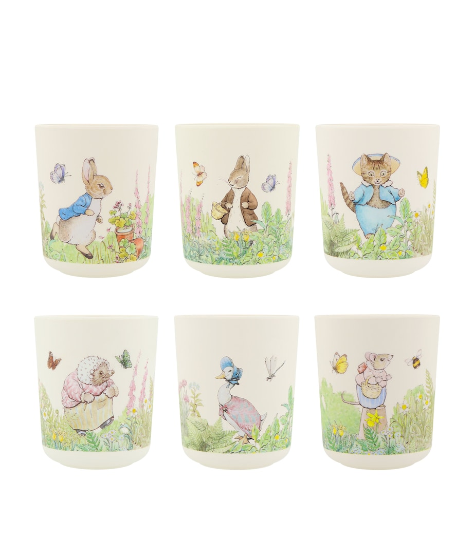 Set of 6 Melamine Peter Rabbit Cups (220ml) MULTI Image 1
