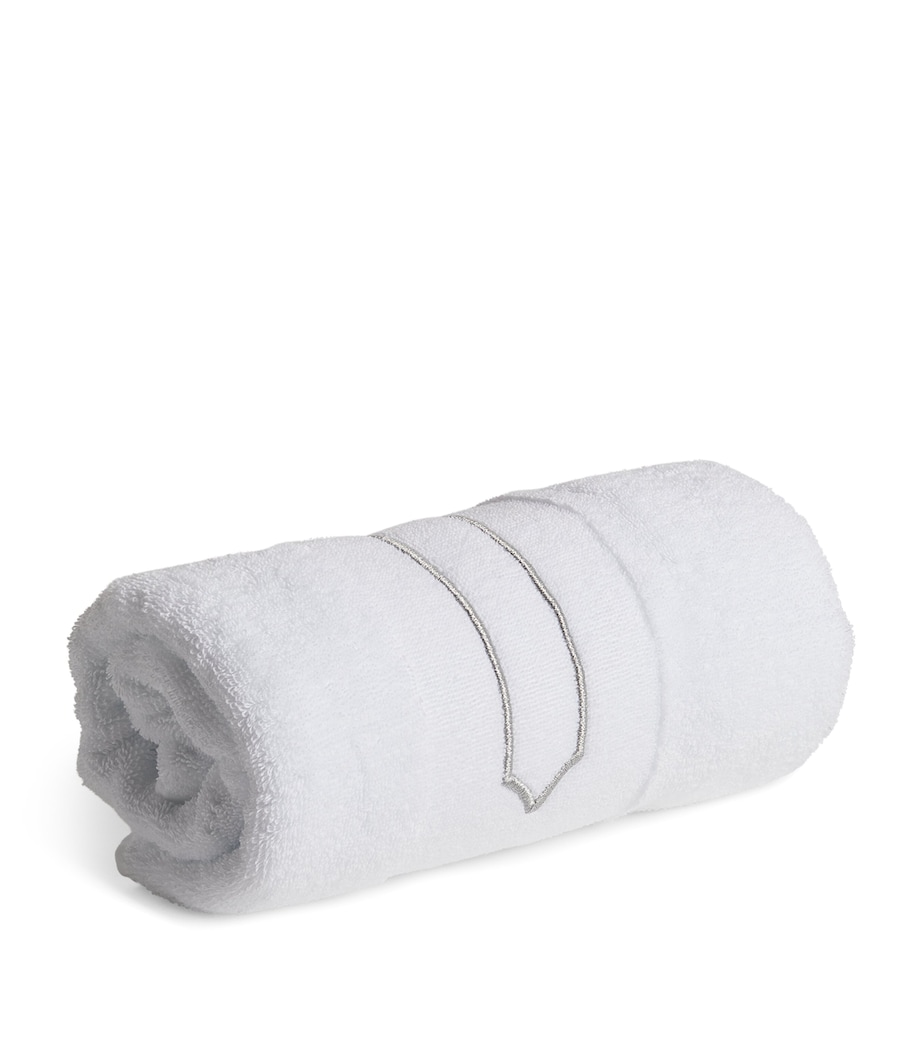 Abyss & Habidecor Cluny Hand Towel (55cm x 100cm) Silver Image 1