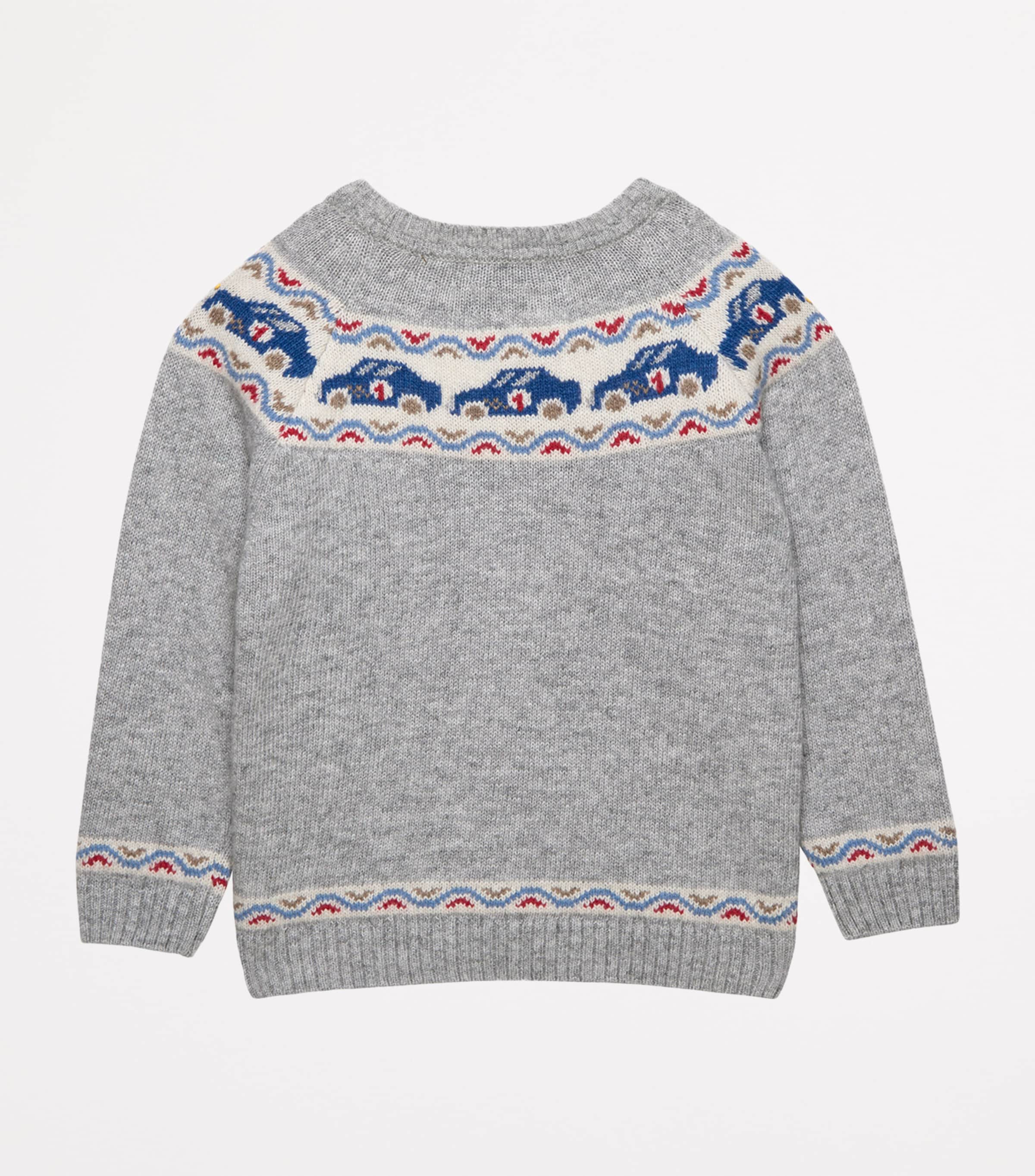 Wool-Blend Fair Isle Sebastian Sweater (2-5 Years) GREY MARL Image 2