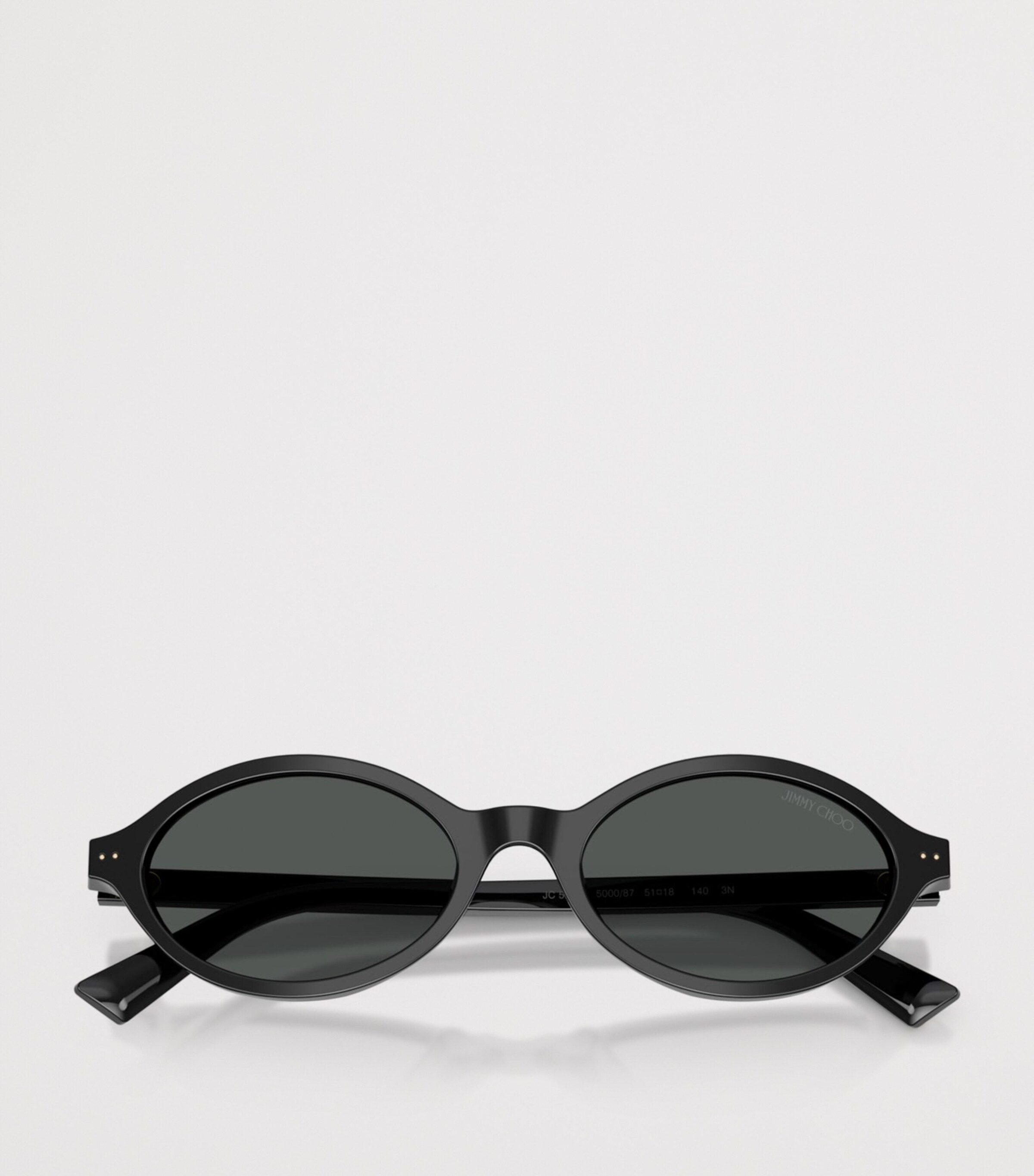 Jimmy Choo Oval Sunglasses Black Image 5