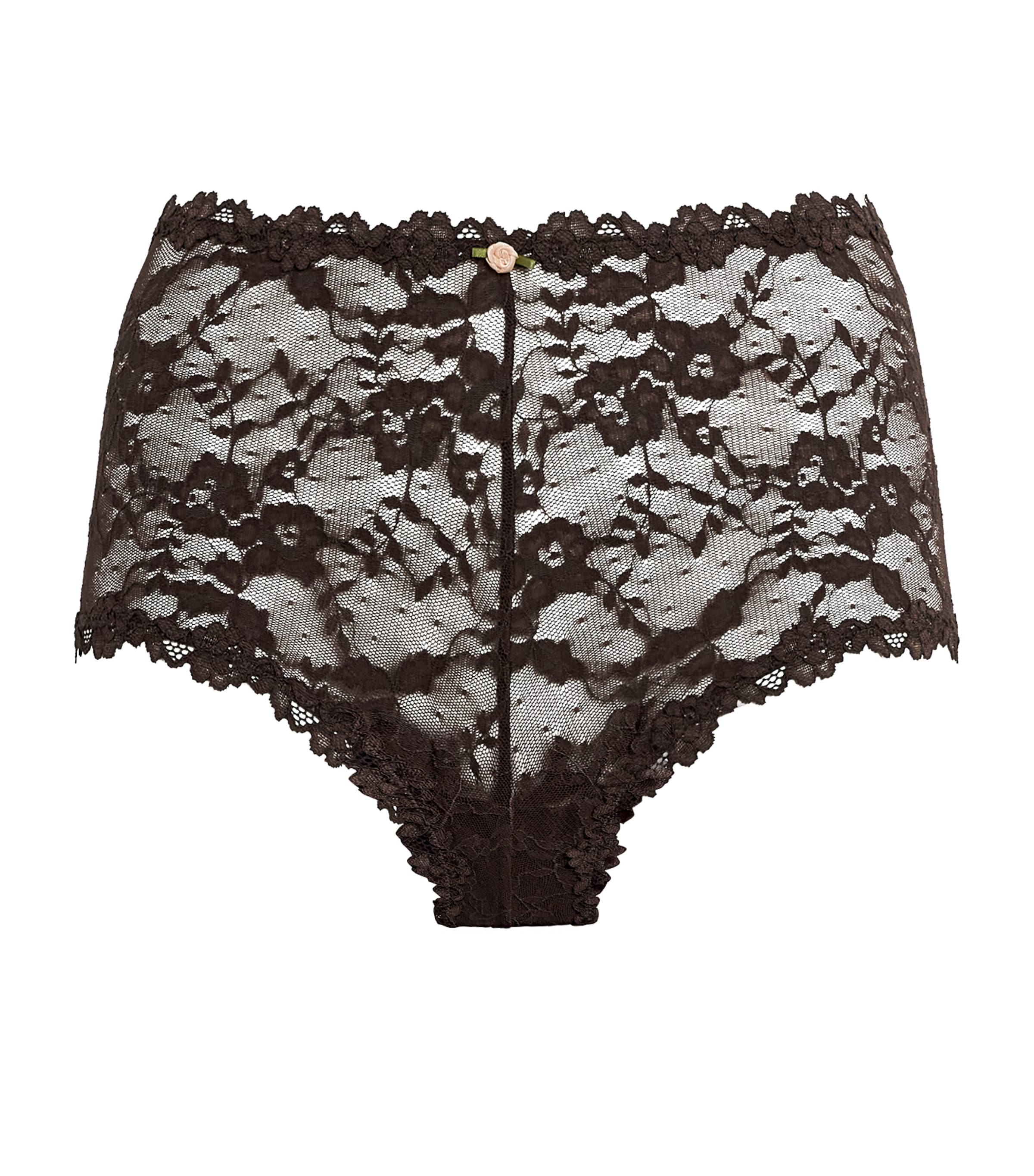 Skims Stretch Lace Boy Short Briefs In Animal Print