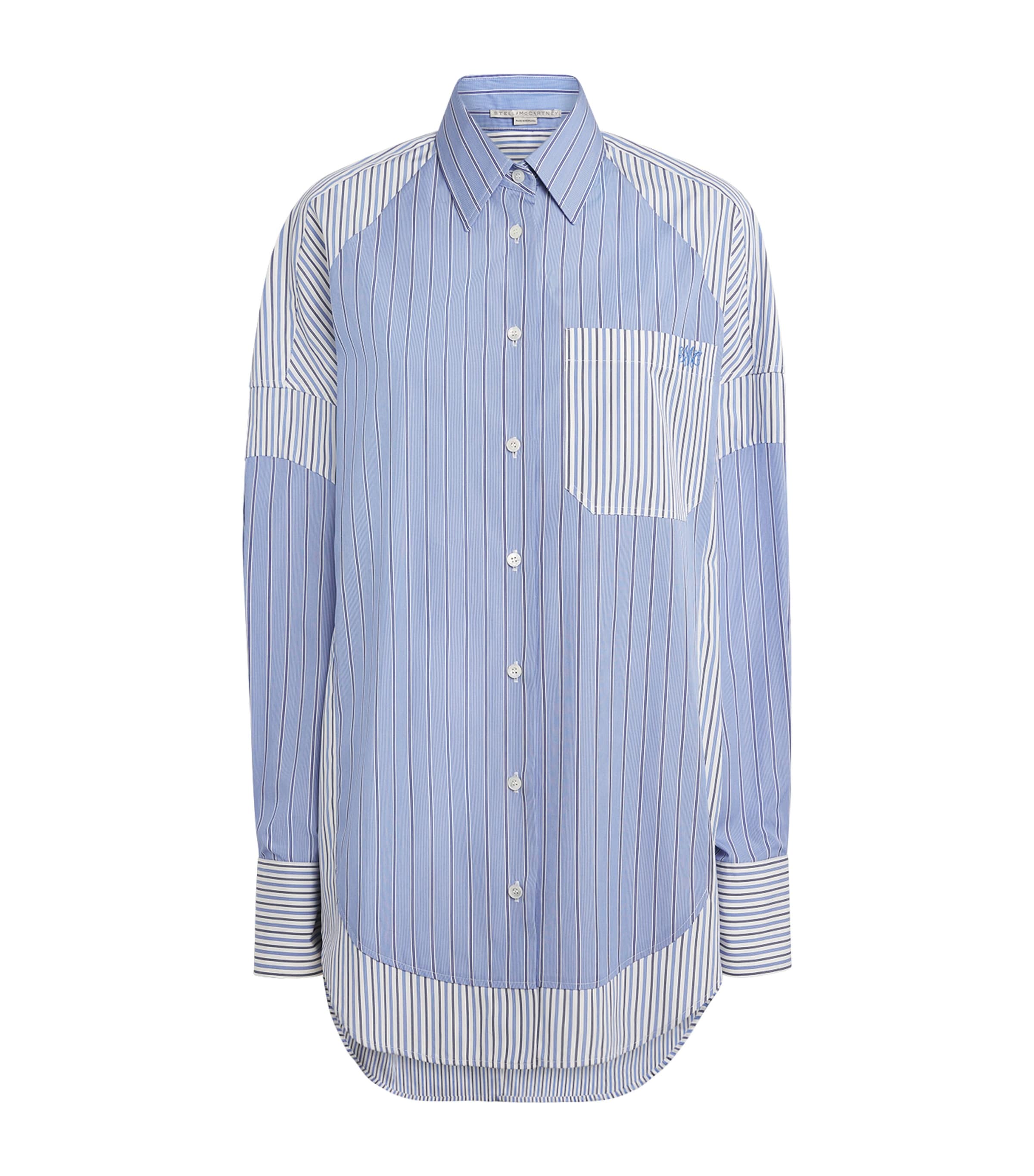 Shop Stella Mccartney Mixed-stripe Boyfriend Shirt