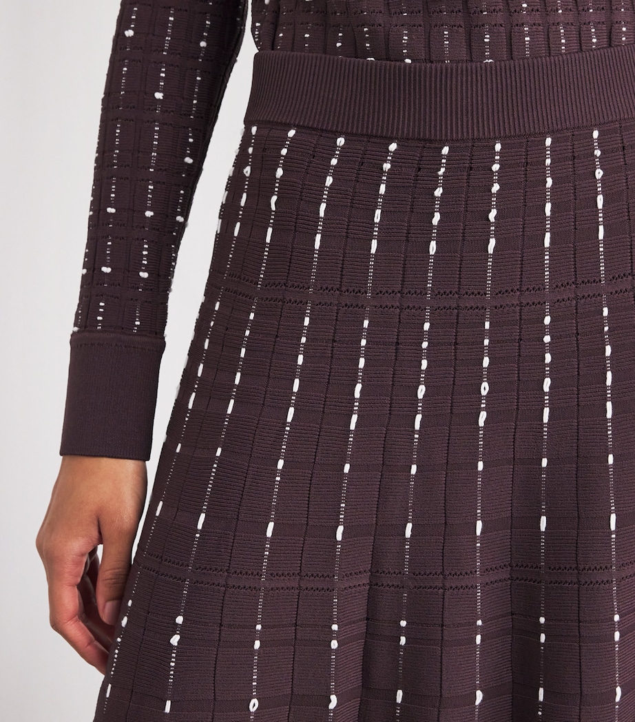 Fragmented Stripes Skirt MARASCHINO/IVORY Image 6