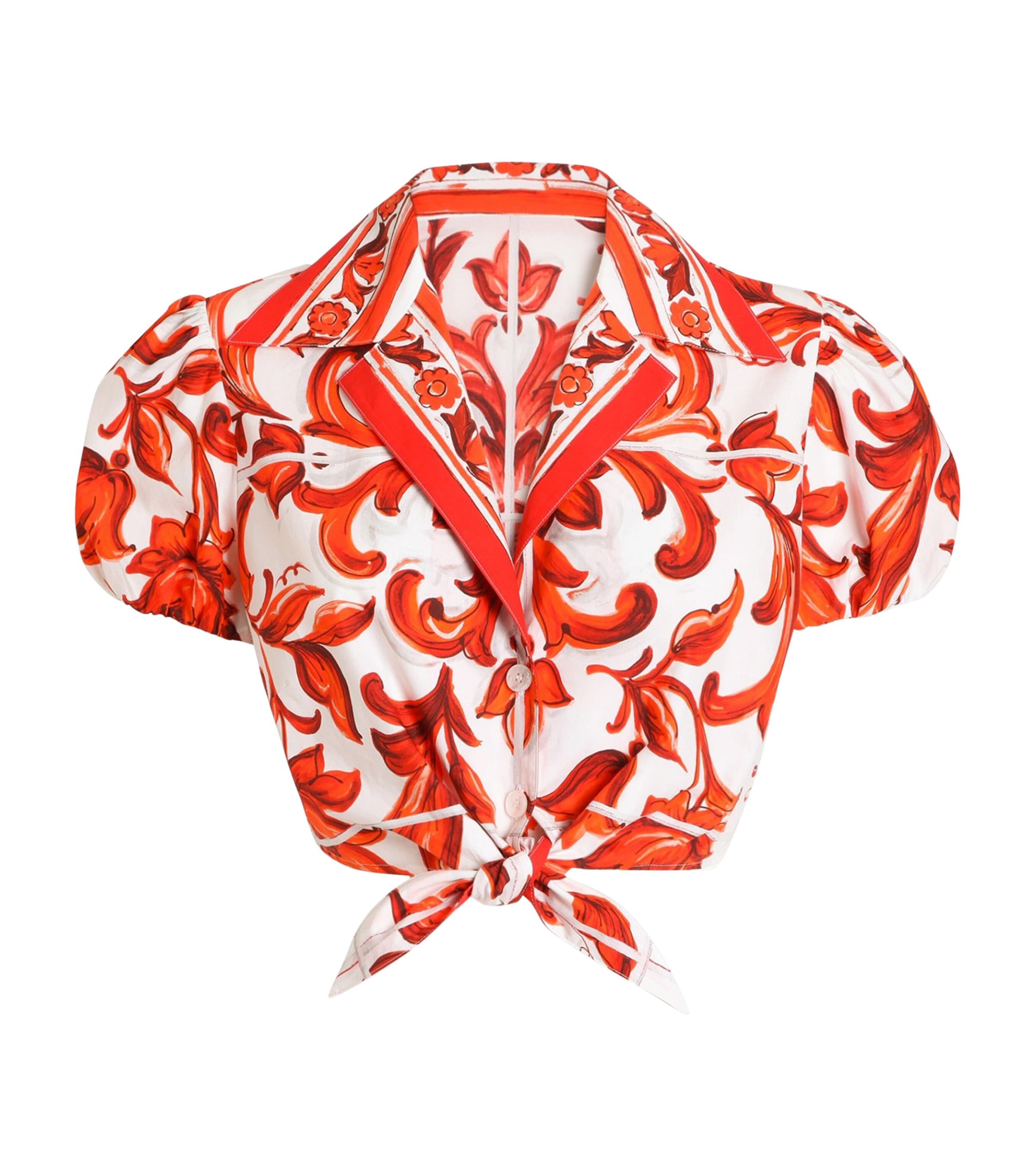 Dolce&Gabbana Womens Cropped Shirt Combined Colou Image 1