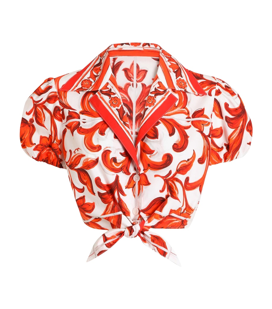 Dolce&Gabbana Womens Cropped Shirt Combined Colou Image 1