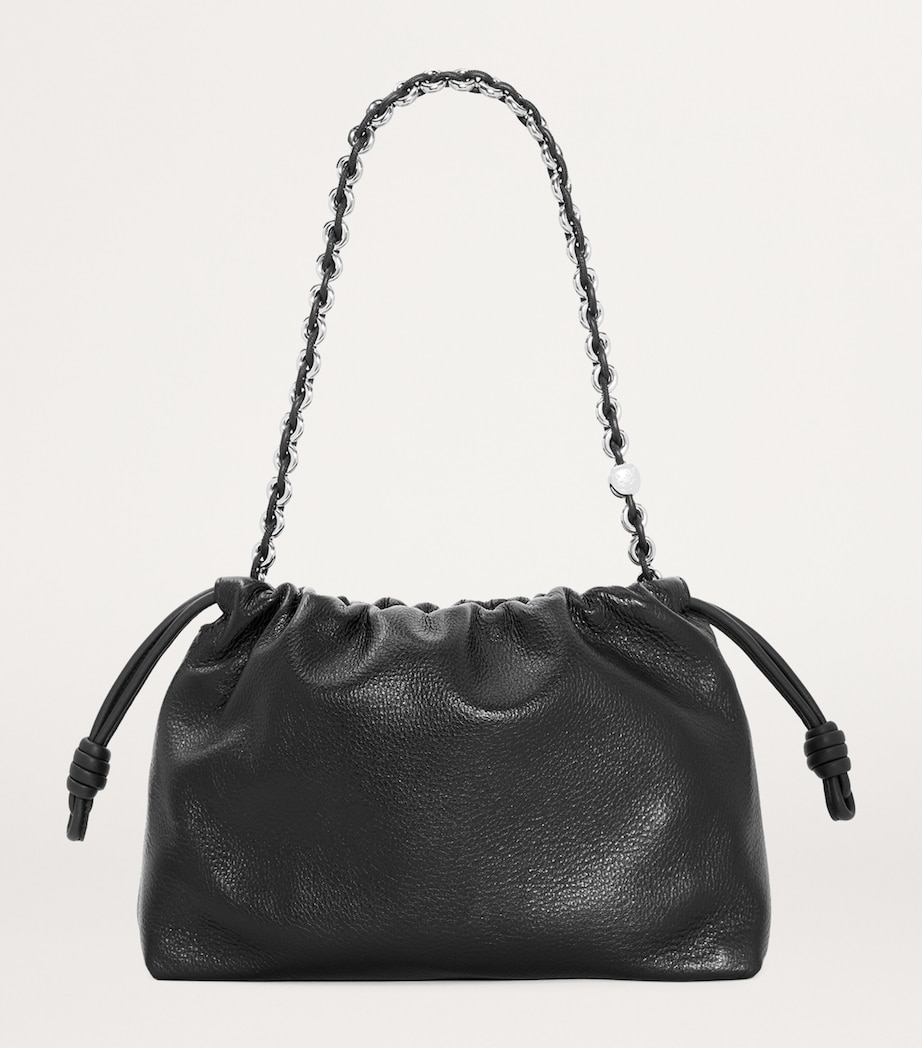 LOEWE Medium Leather Flamenco Purse Black Image 5