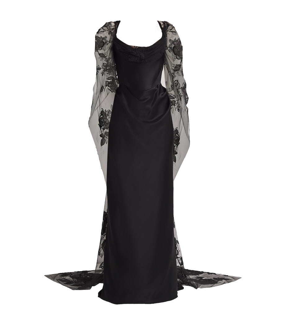 Vivienne Westwood Womens Galaxy Cape Gown Black Image 1