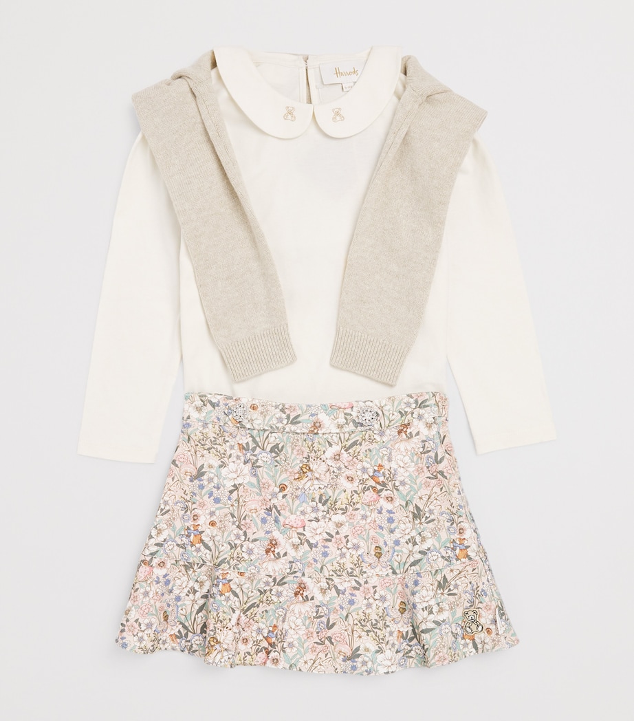 Harrods Floral Print Skirt (2-8 Years) Pink Image 3