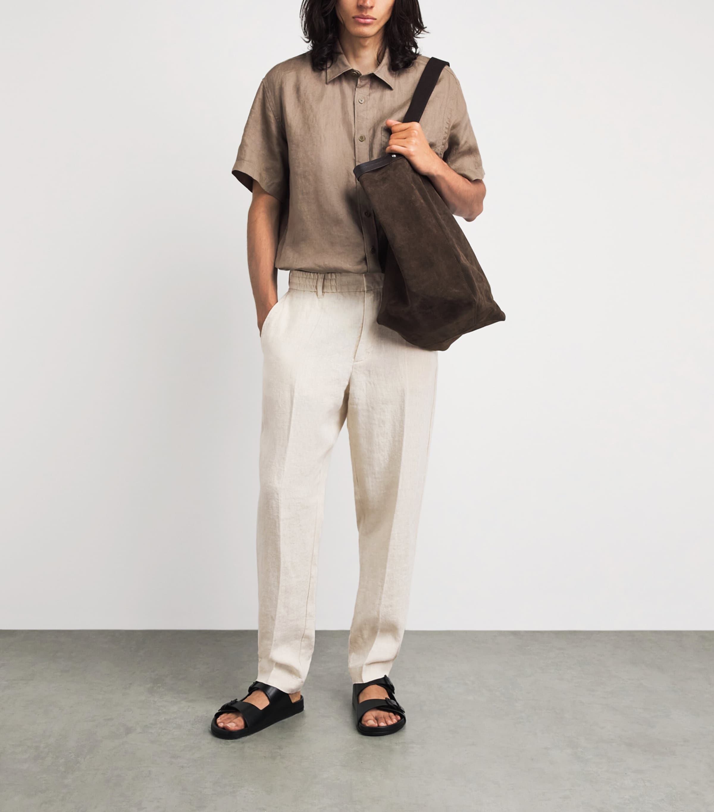 NN.07 Mens Linen Billie Trousers Oat Image 2