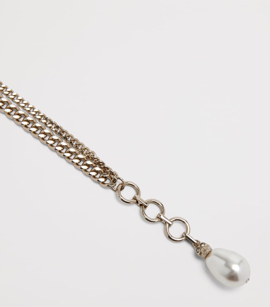 Crystal-Embellishment Skull Bracelet 1053 Image 3