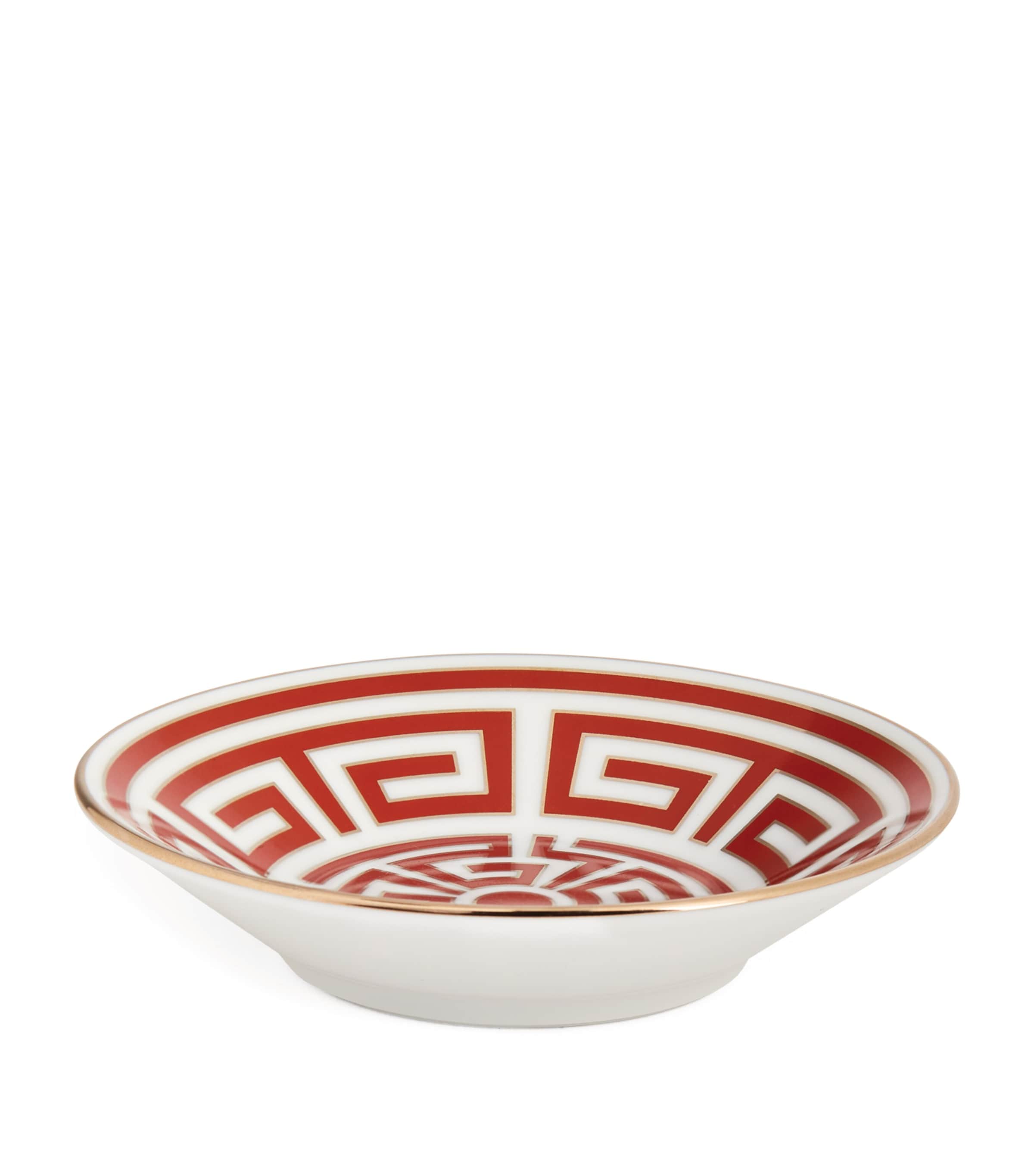 GINORI 1735 Porcelain Labirinto Scarlatto Espresso Saucer (11cm) | Dining | Tableware | Tea Cups & Saucers