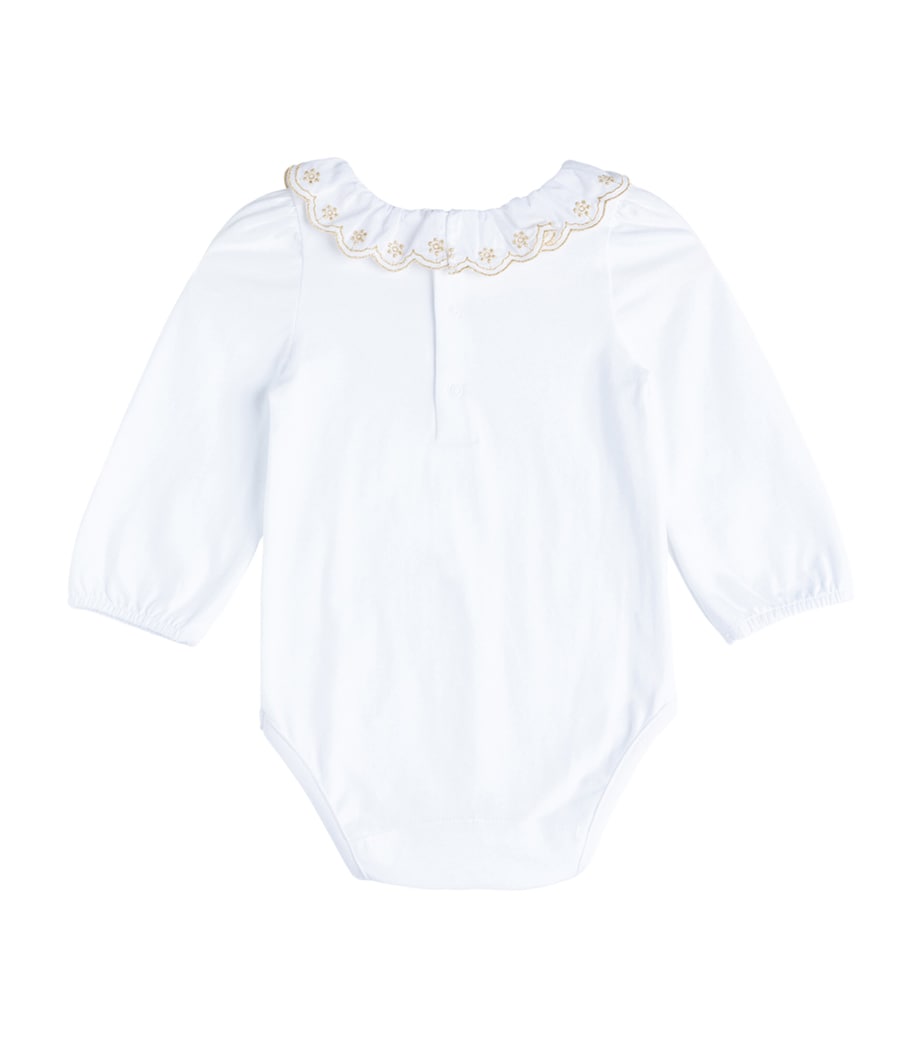 Stretch-Cotton Elsa Bodysuit (3-24 Months) WHITE/GOLD Image 2