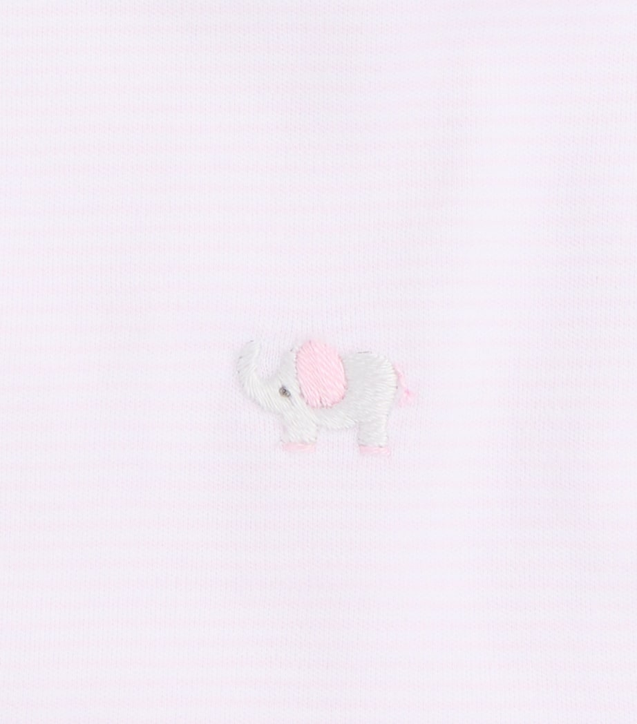Kissy Kissy Cotton Stripe Elephant Bib Pink Image 2