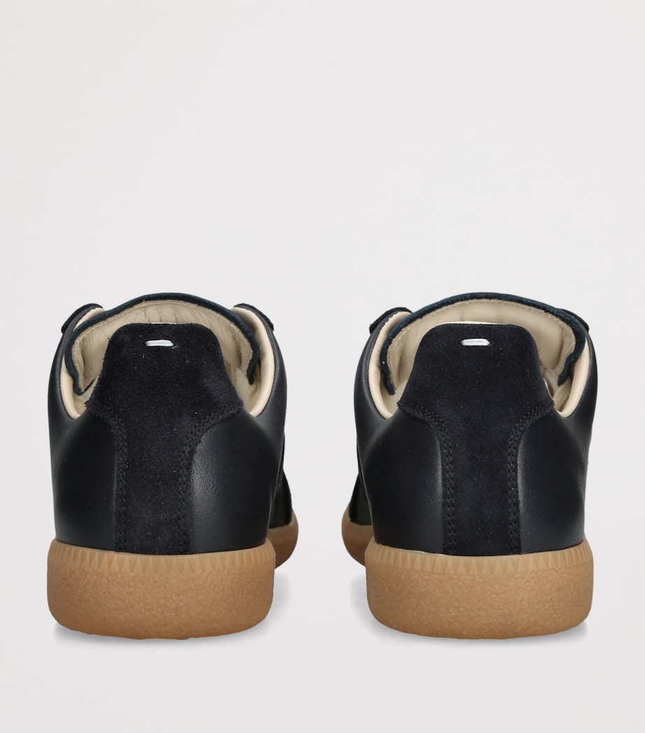 Maison Margiela Leather-Suede Replica Sneakers Navy Image 2