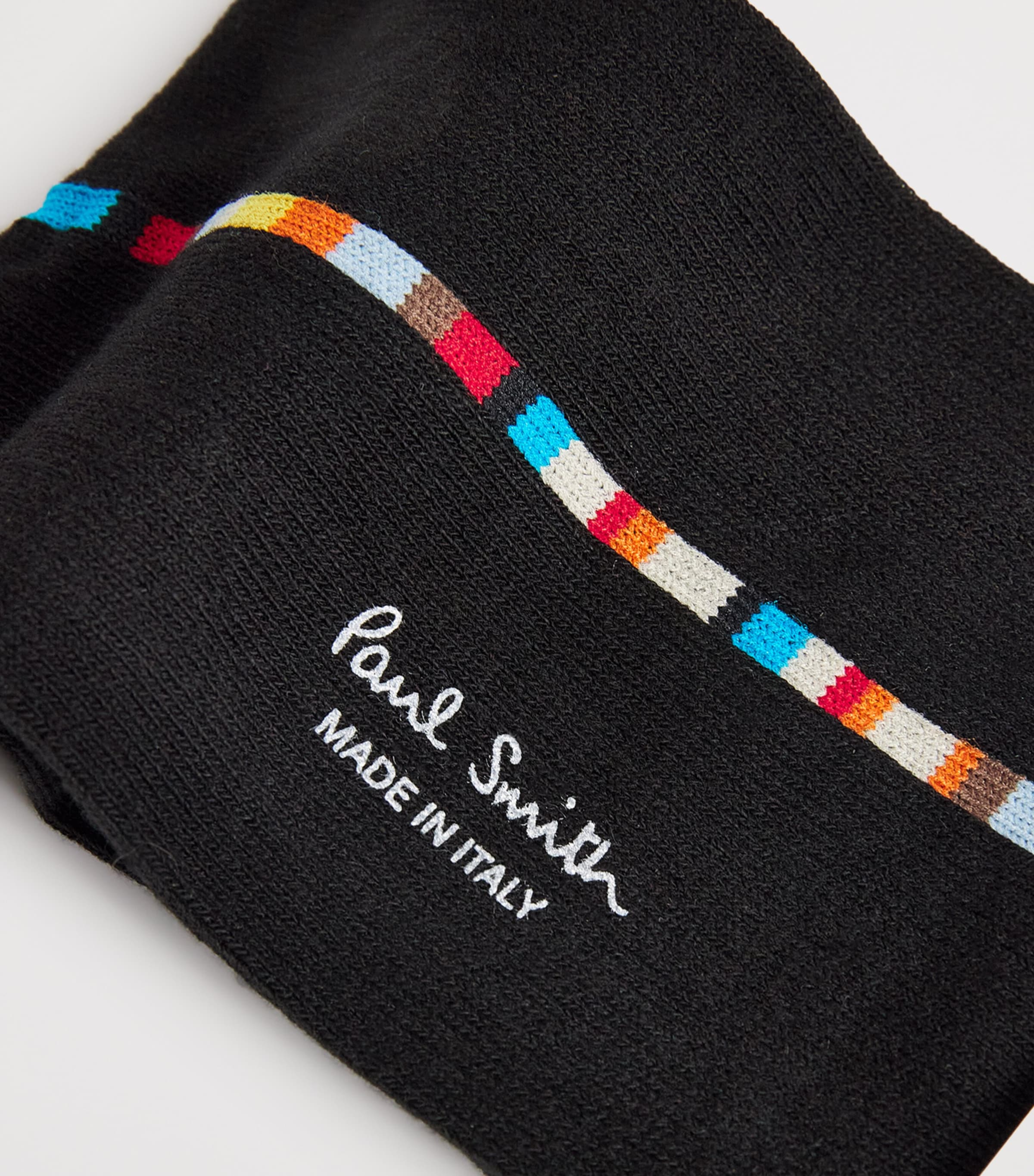 Cotton-Blend Signature Stripe Socks 79 BLACK Image 2