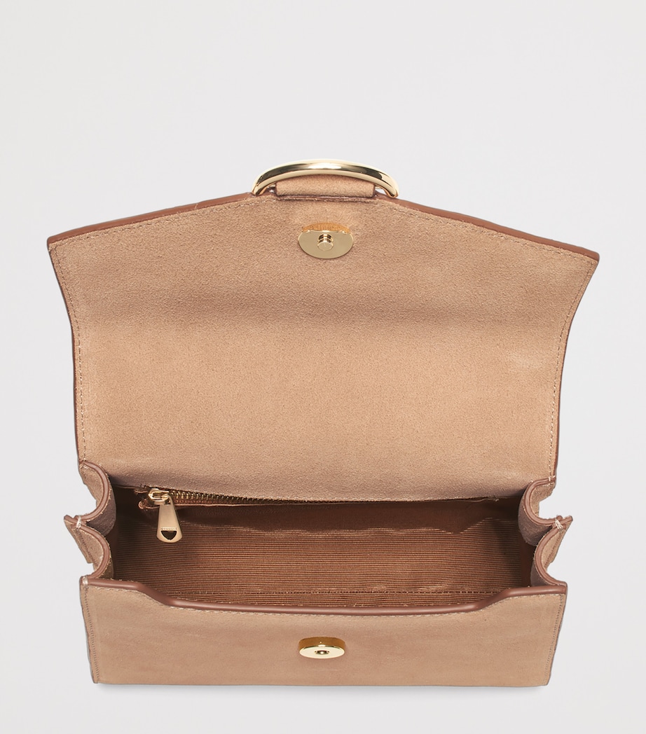 Aspinal Of London Midi Suede Mayfair 3 Top-Handle Bag Sand Image 5