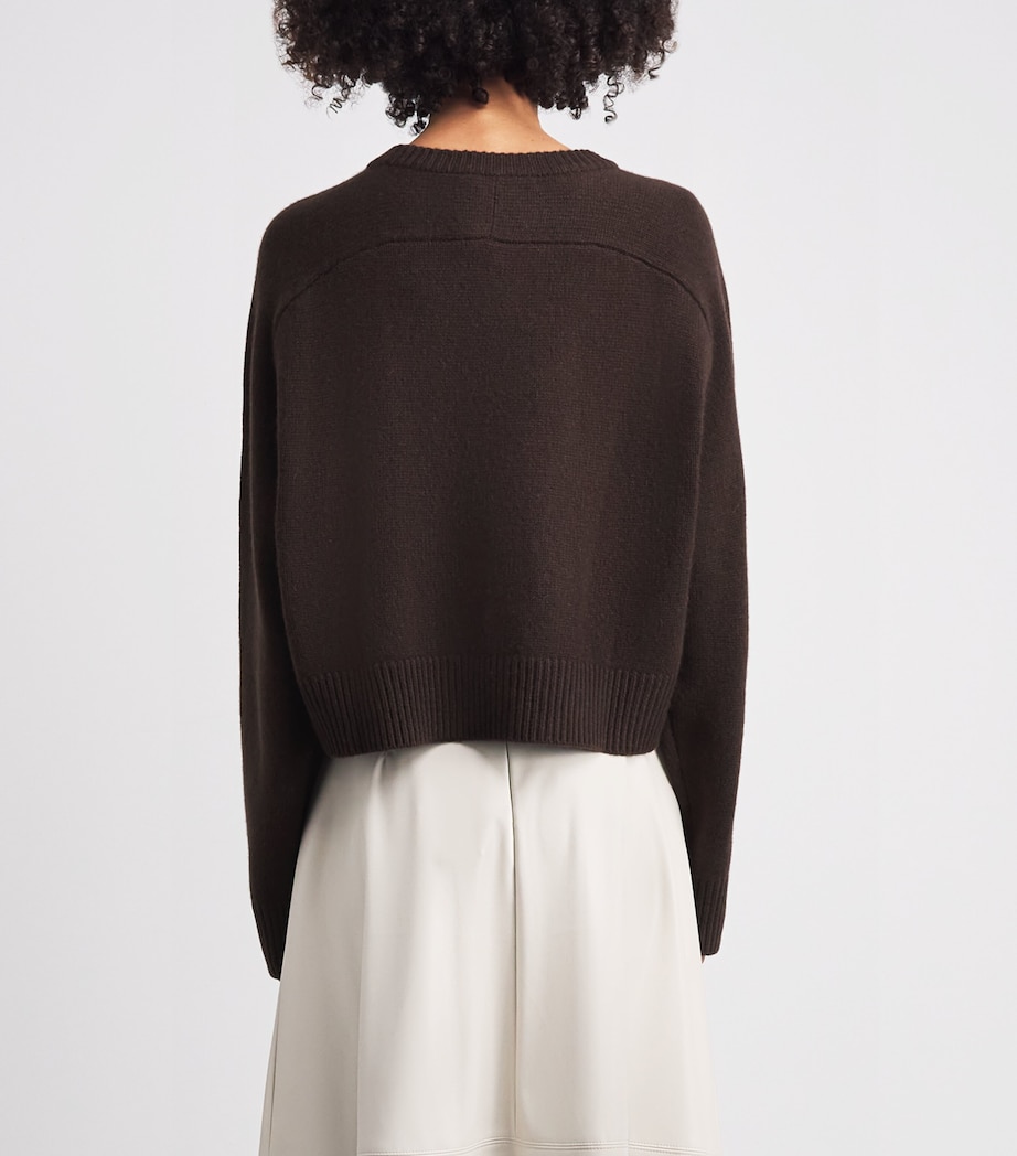 Soft Goat Womens Cashmere Crew-Neck Sweater Mocha Image 5