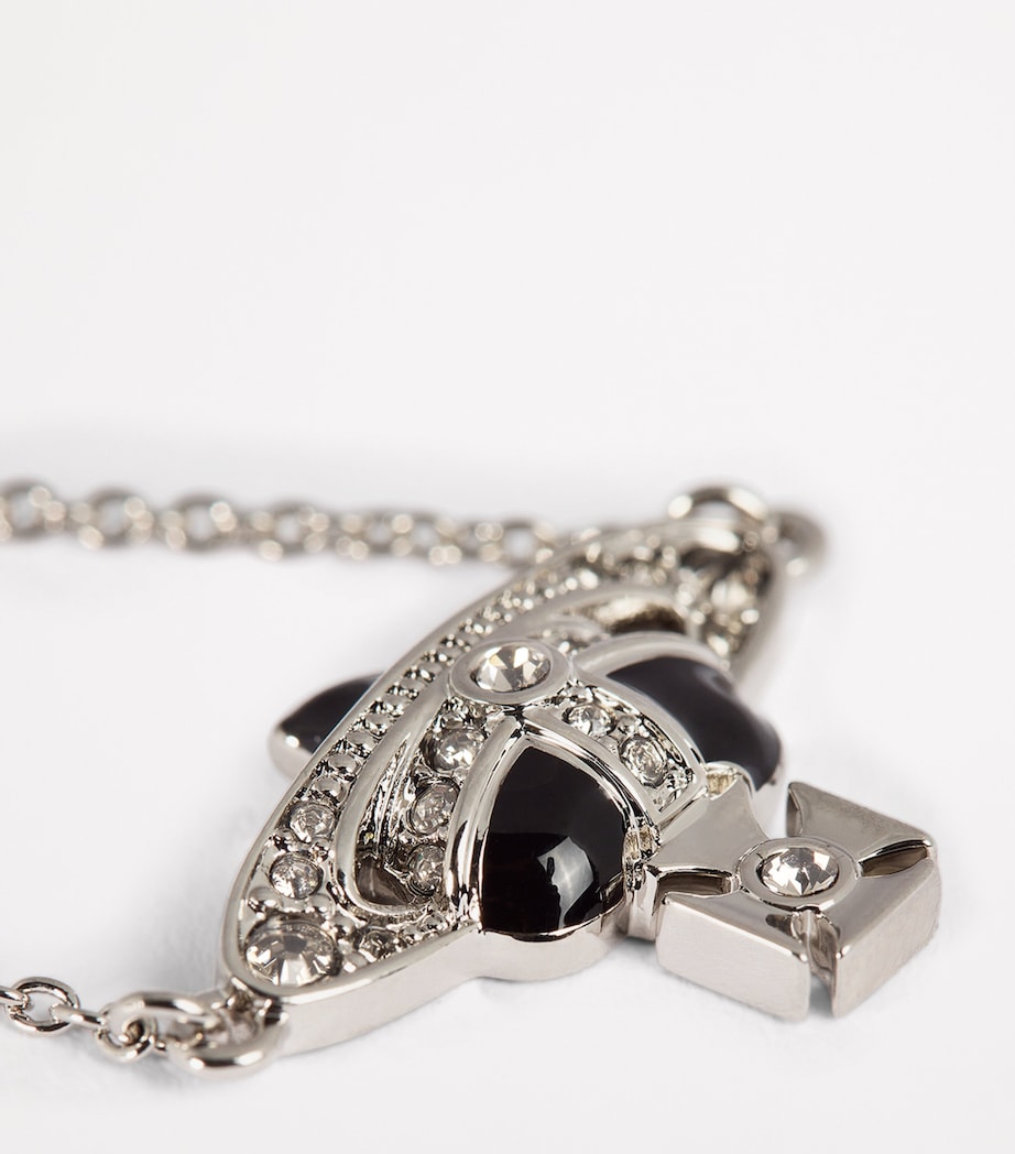 Diamante Heart Bracelet P383 PLATINUM BLACK Image 6