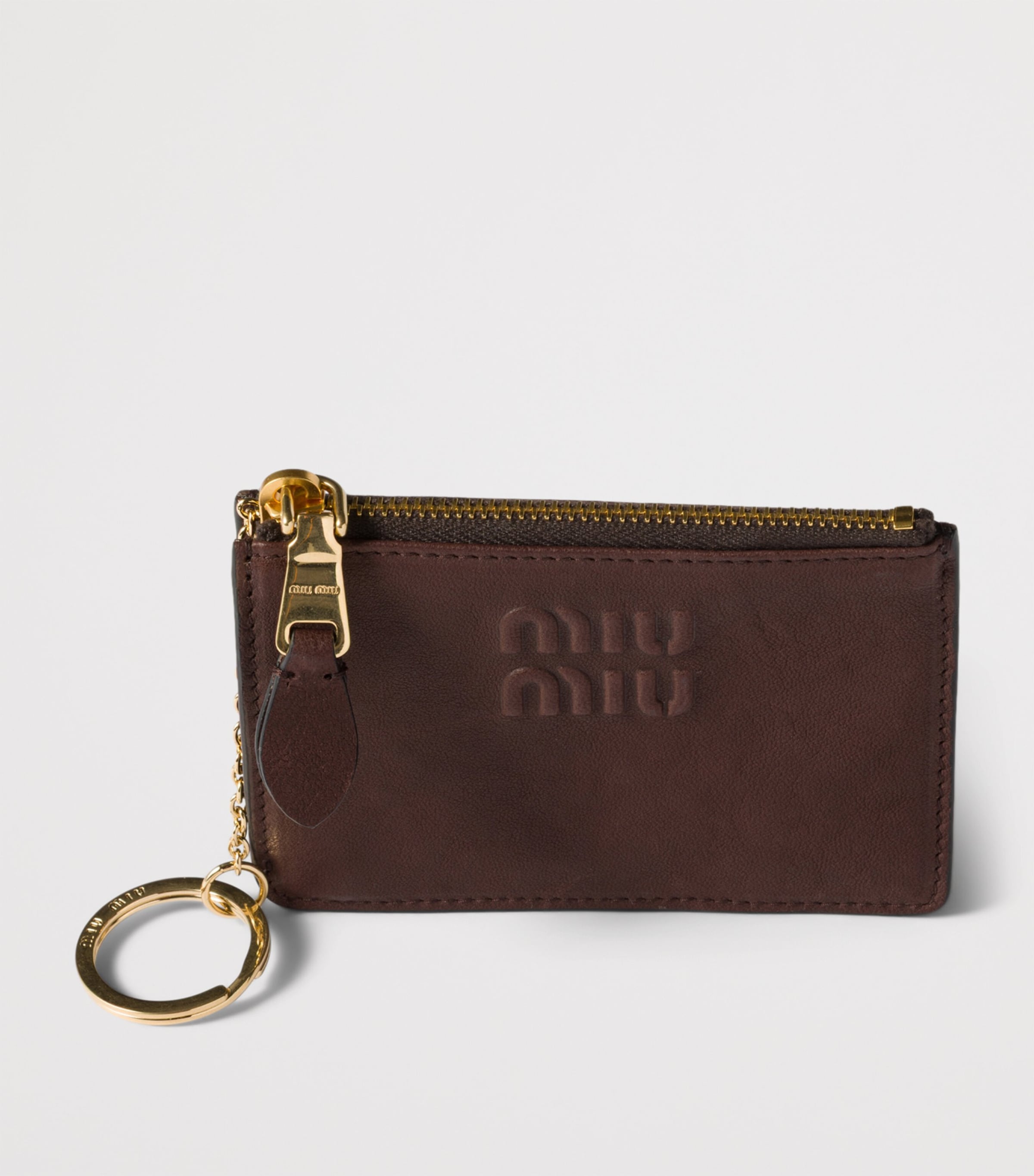 Nappa Leather Embossed Card Holder F0NBL Image 3