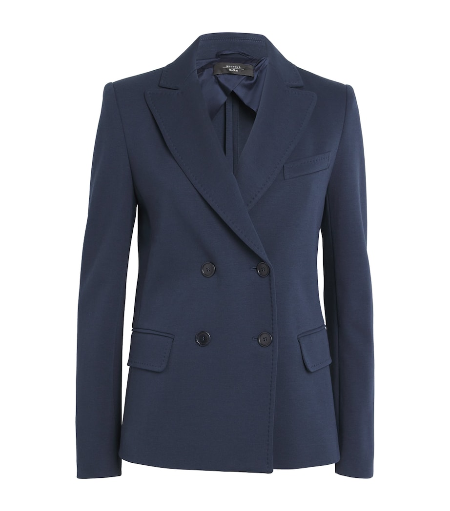 Jersey Double-Breasted Blazer NAVY Image 1