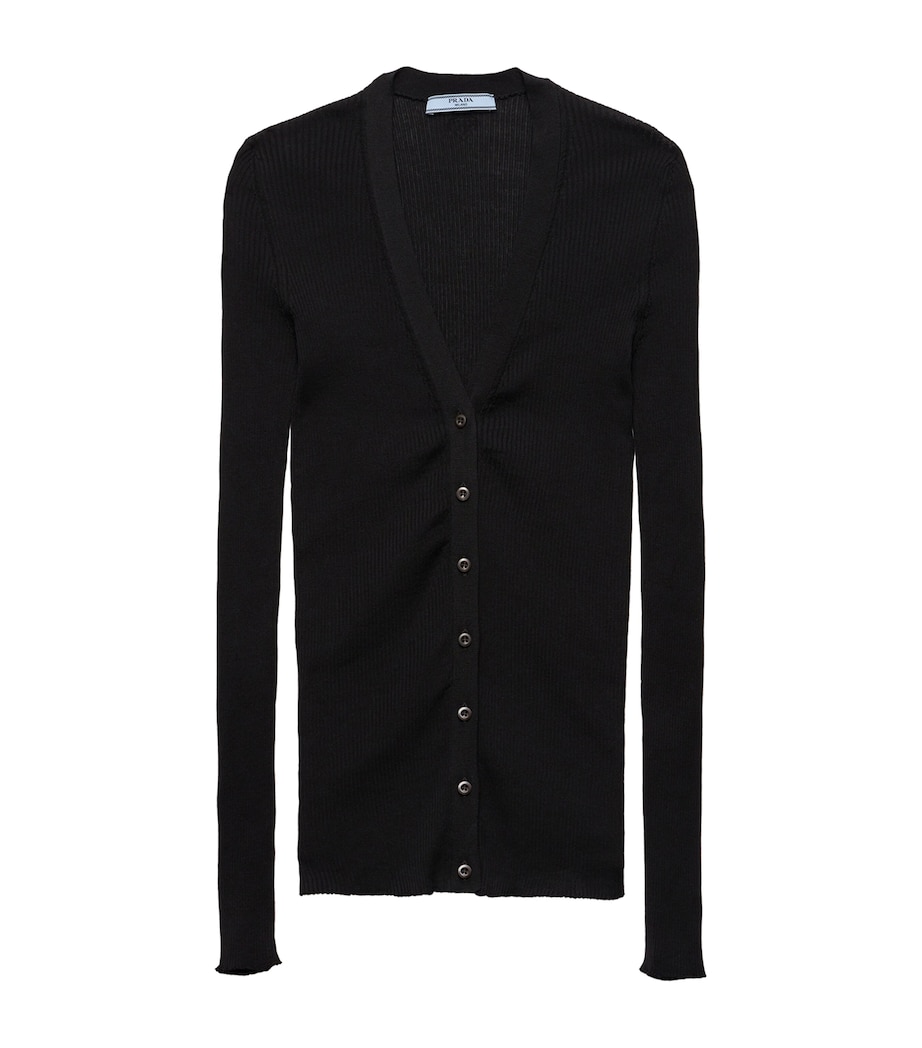 Cotton Slim-Fit Cardigan F0002 Image 1