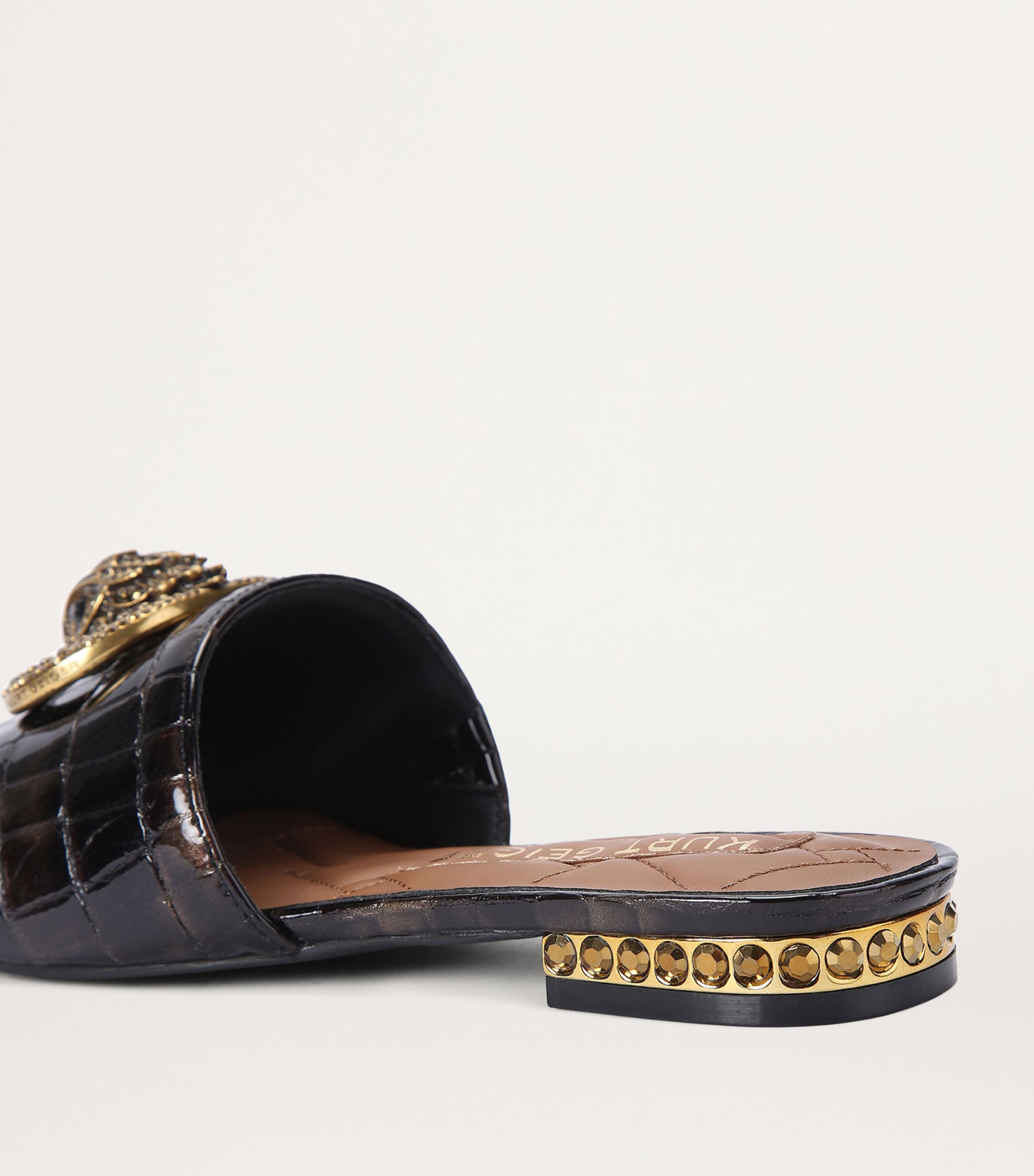 Patent Chelsea Flat Sandals BLACK/COMB Image 2