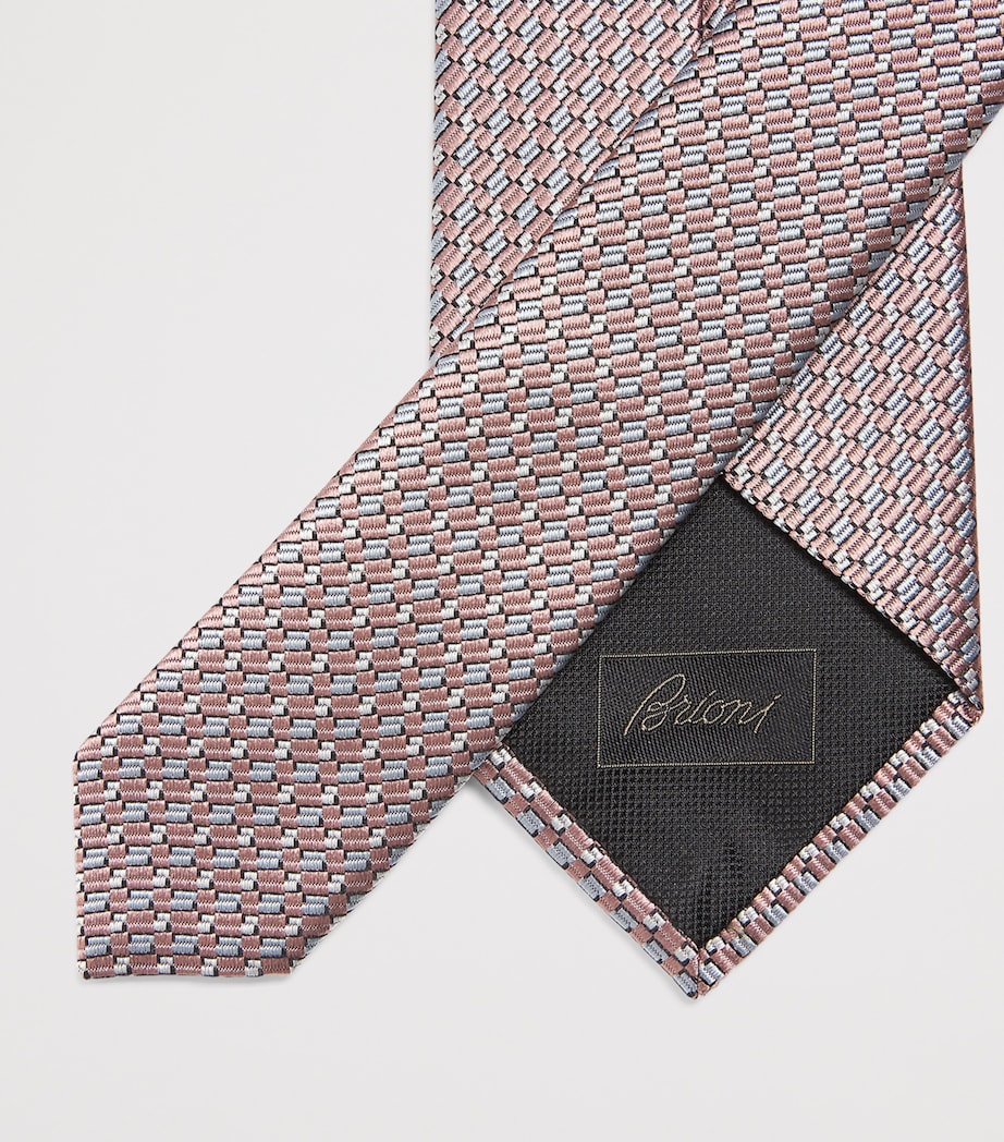 Silk Geometric-Jacquard Tie 7514 Image 3