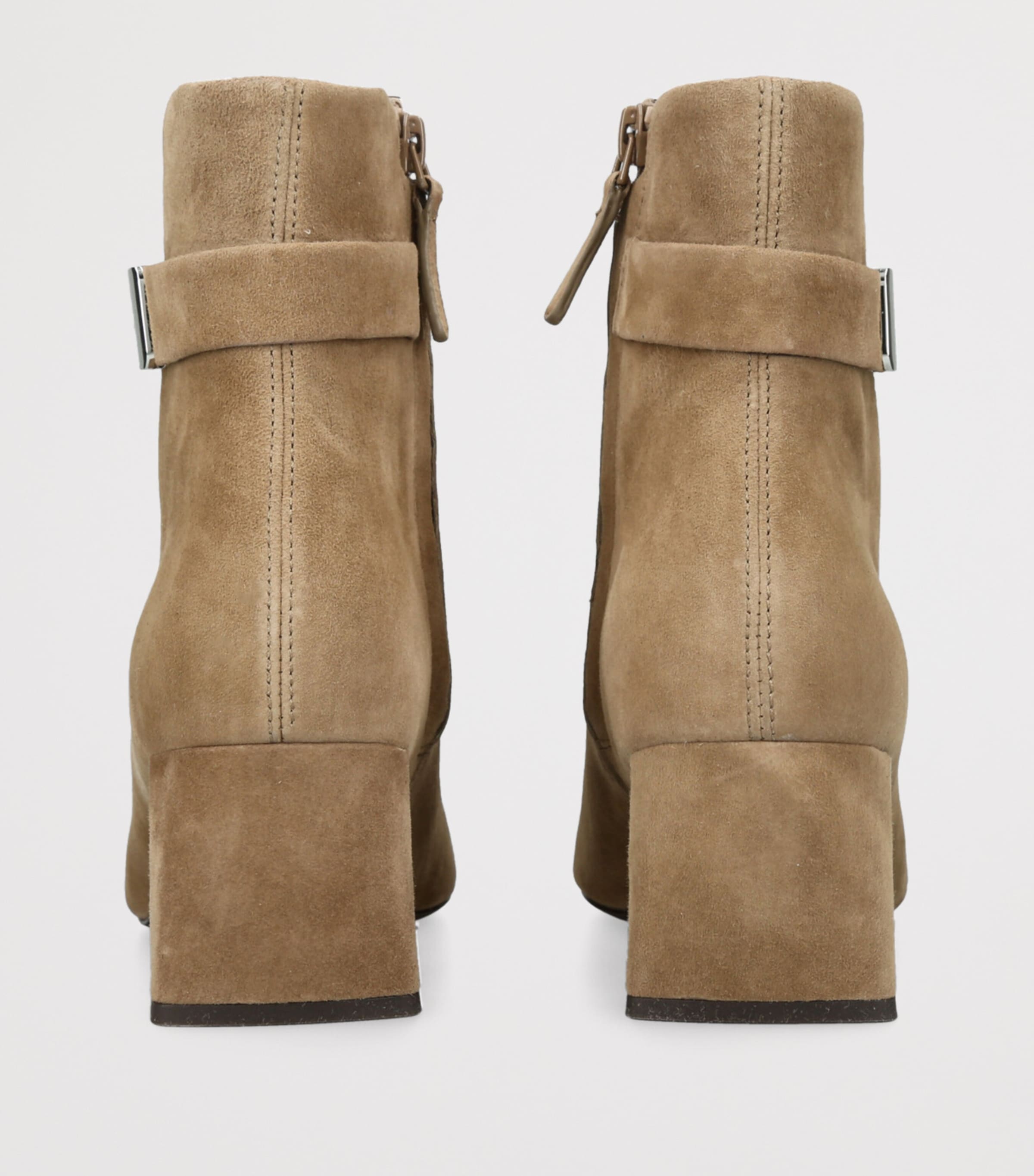 Suede Georgia Heeled Ankle Boots 55 BEIGE Image 2
