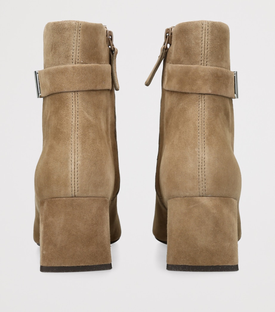Suede Georgia Heeled Ankle Boots 55 BEIGE Image 2