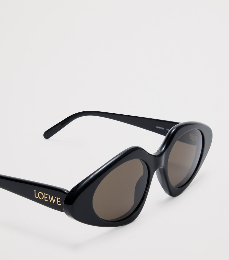Acetate Triangle Slim Sunglasses BLACK Image 4