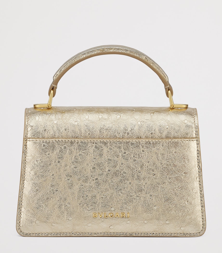 Mini Leather Serpenti Forever Top-Handle Bag LIGHT GOLD Image 3