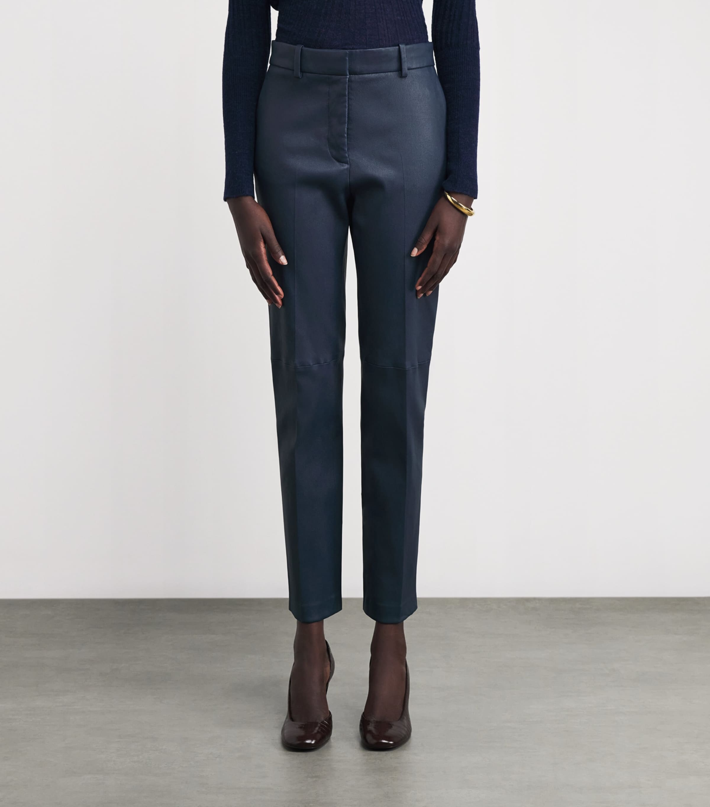 Coleman Leather Trousers INDIGO Image 3