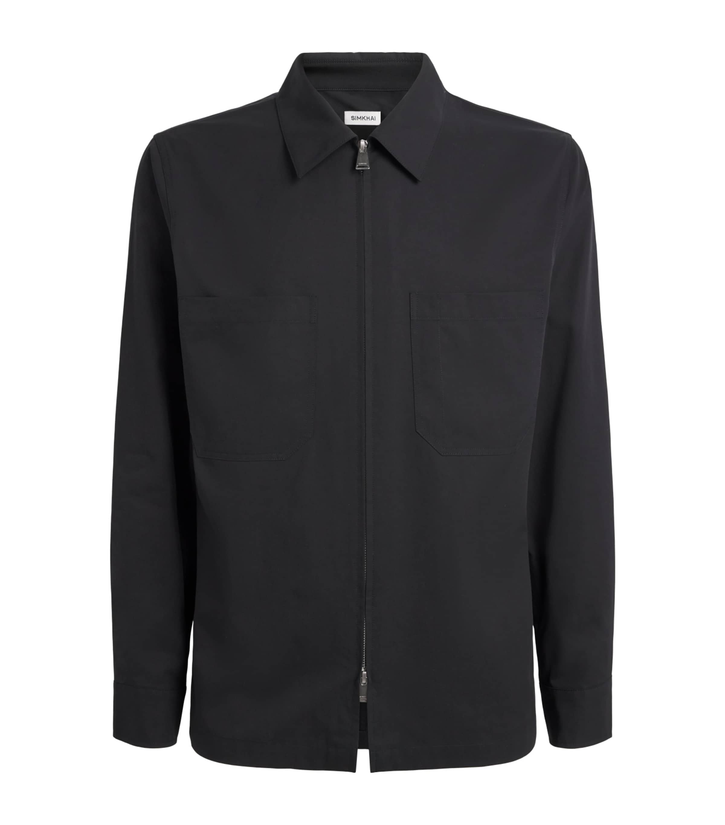 Cotton-Blend Overshirt BLACK Image 1