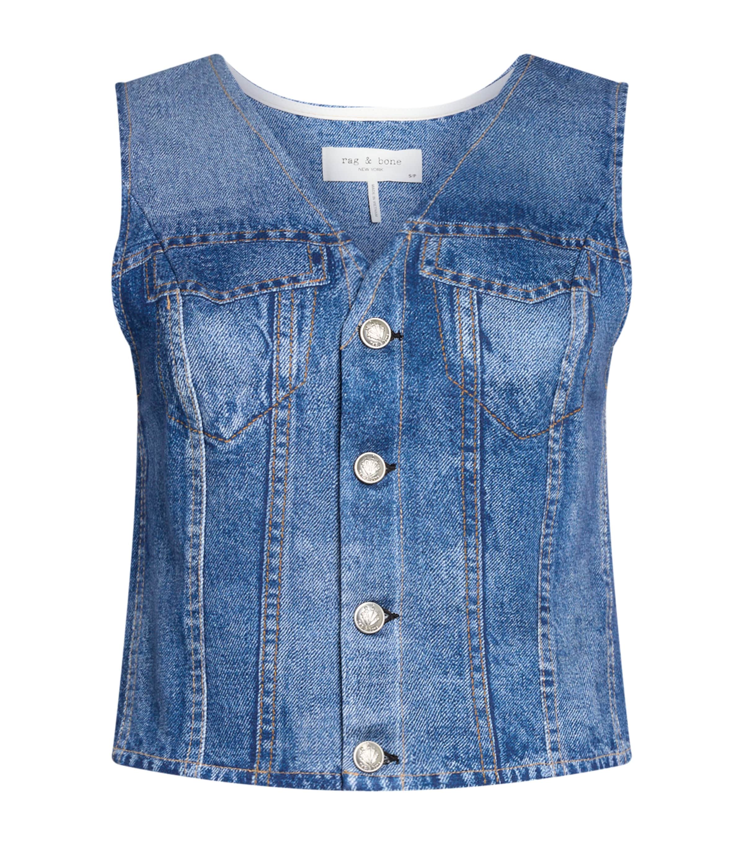 Rag & Bone Miramar Isabella Vest In Blue