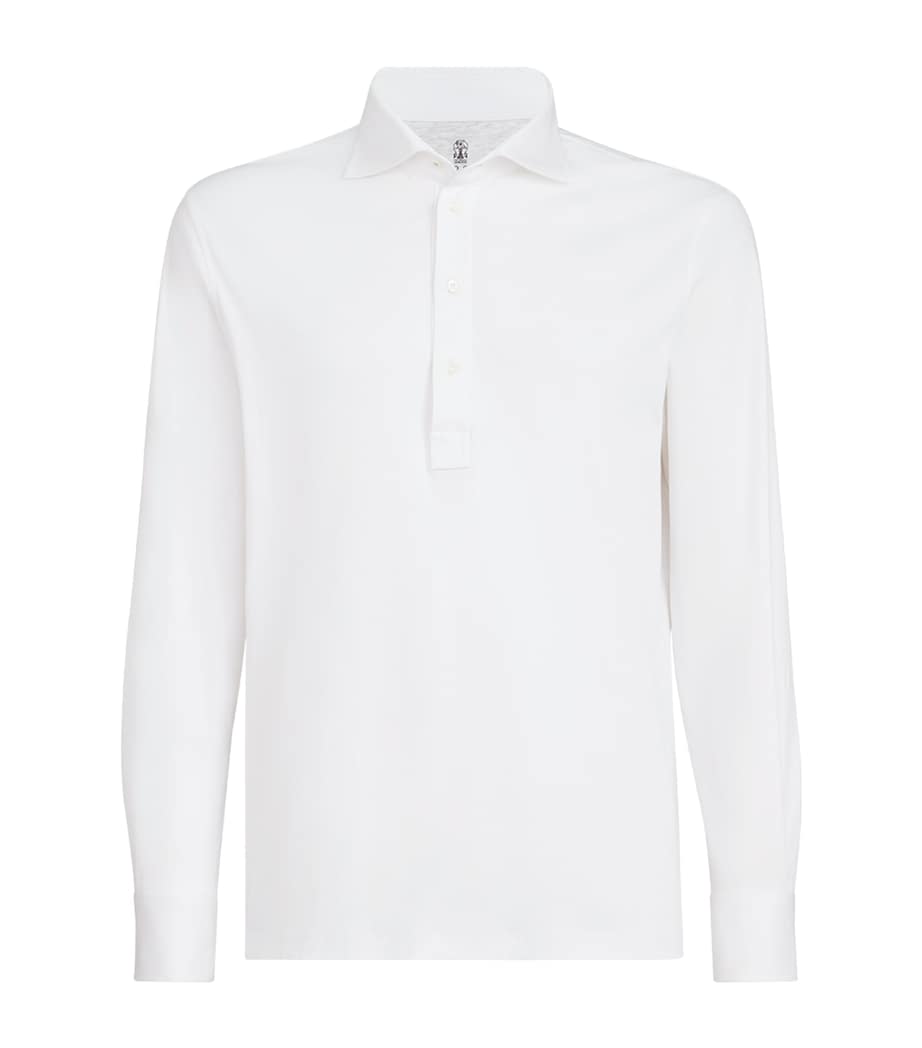Brunello Cucinelli Mens Cotton Jersey Polo Shirt Image 1