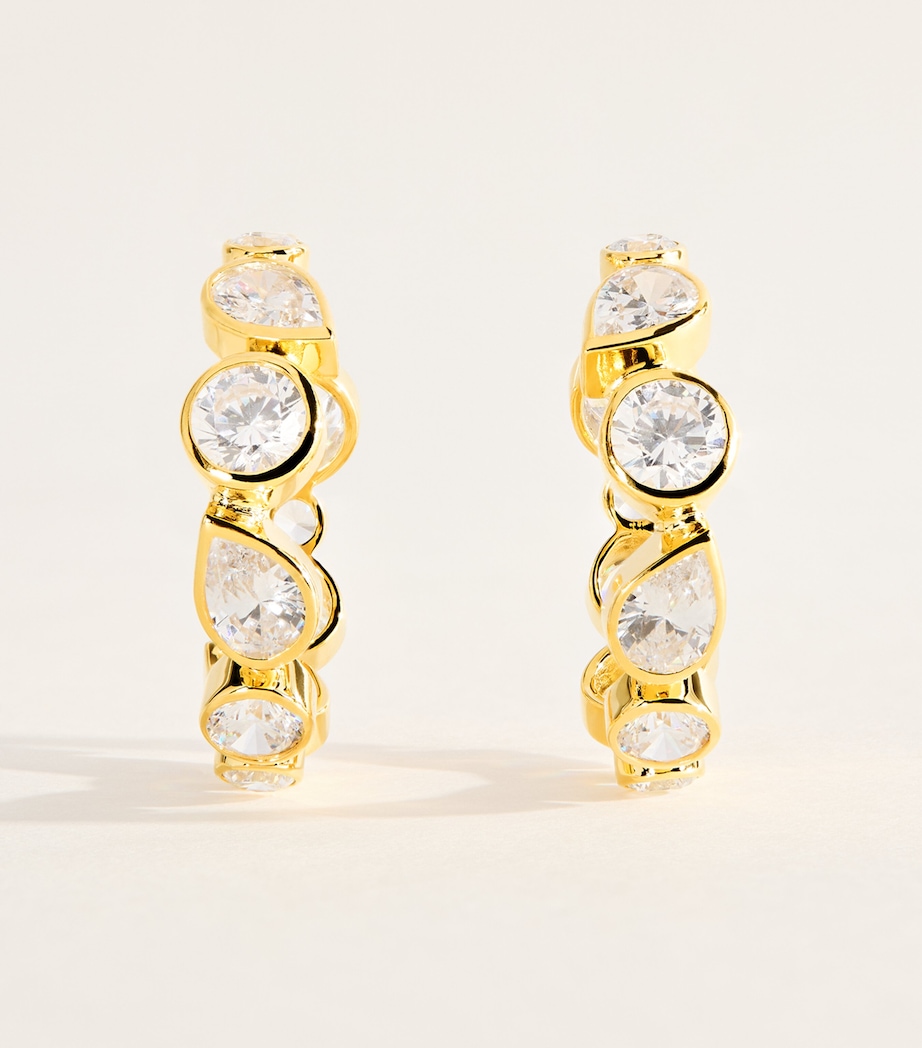 Completedworks Crystal A Few Good Anti-Heroes Hoop Earrings Gold Plated Image 1