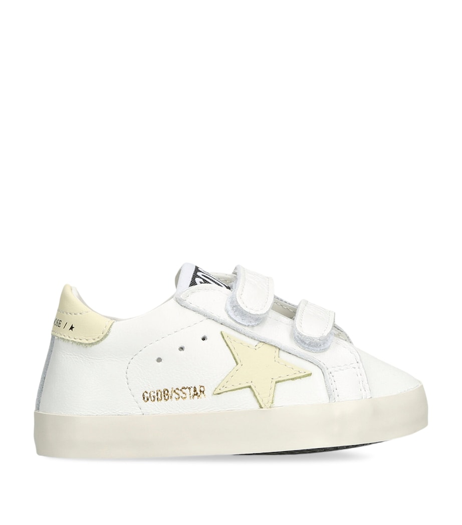Leather Baby School Sneakers YELLOW Image 1