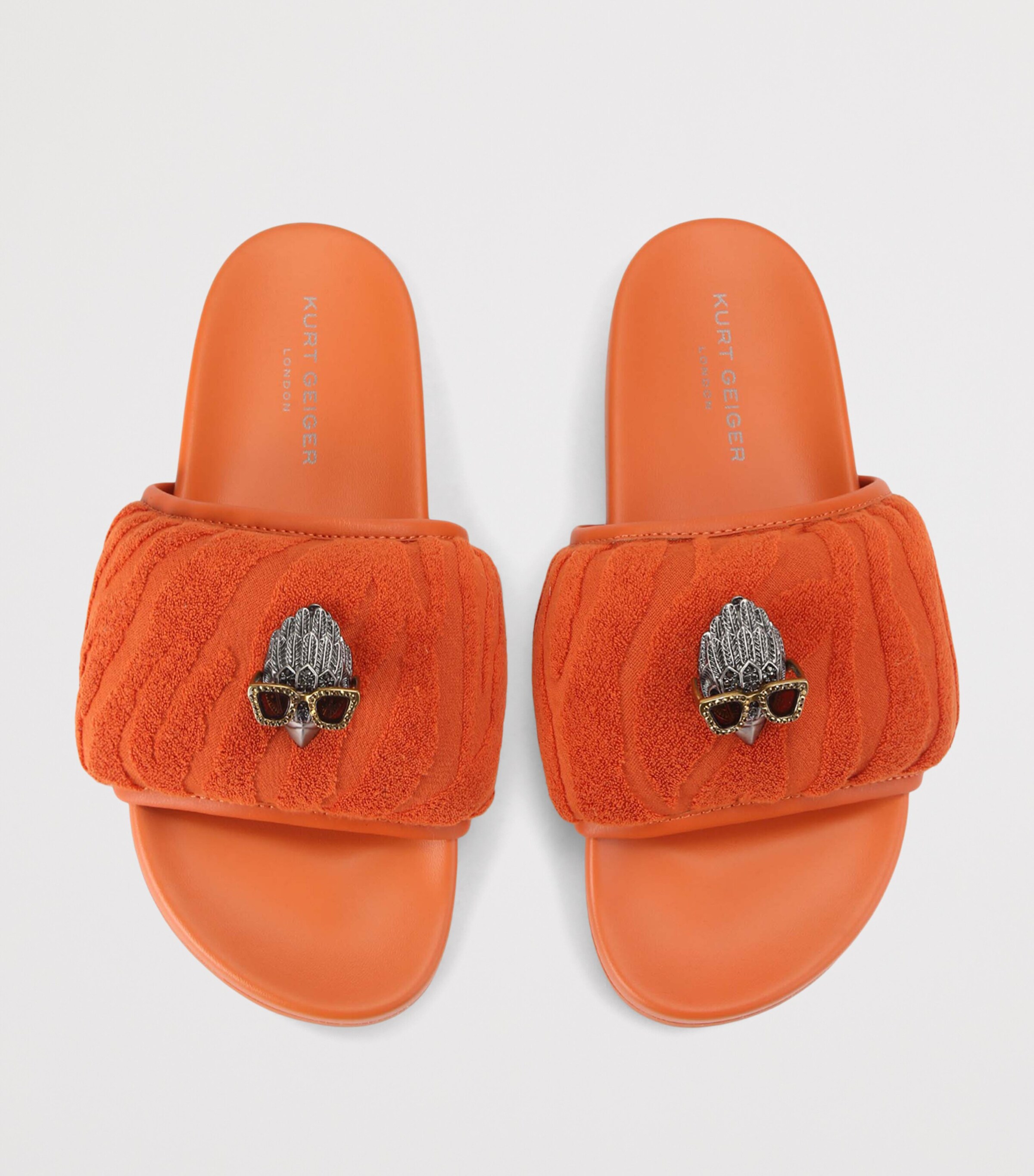 Kurt Geiger London Terry Eagle Puff Slides Orange Image 4