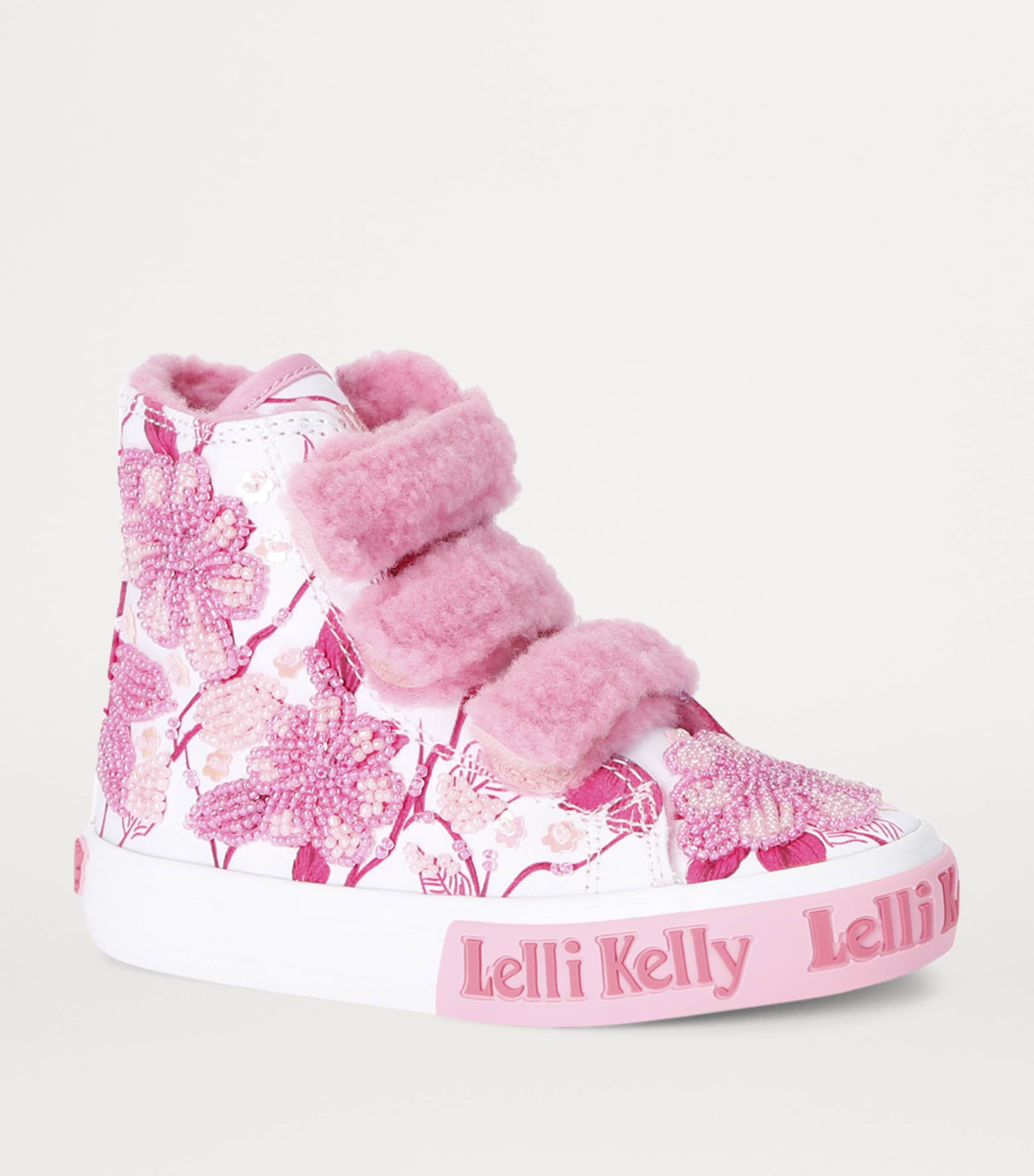 Lelli Kelly Beaded Brooke High-Top Sneakers White/oth Image 3