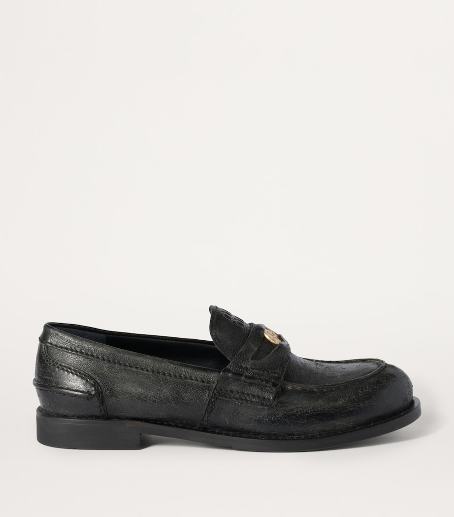 Leather Penny Loafers F0002 Image 2