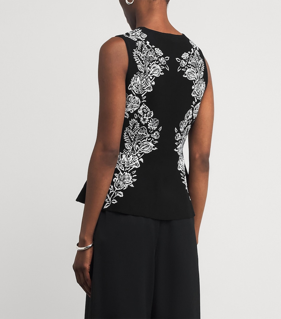 Jacquard Vanna Tank Top NOIR Image 4