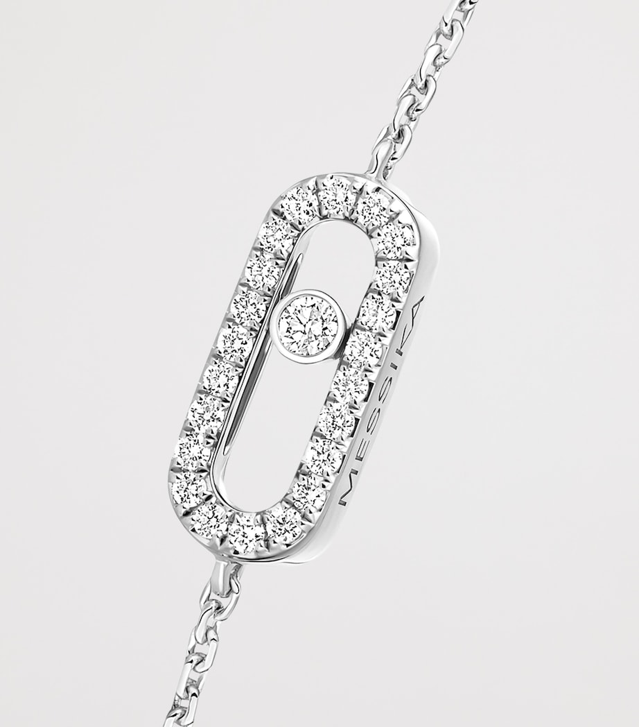 Messika Move Uno Mini White Gold and Diamond Chain Bracelet White Gold Image 3