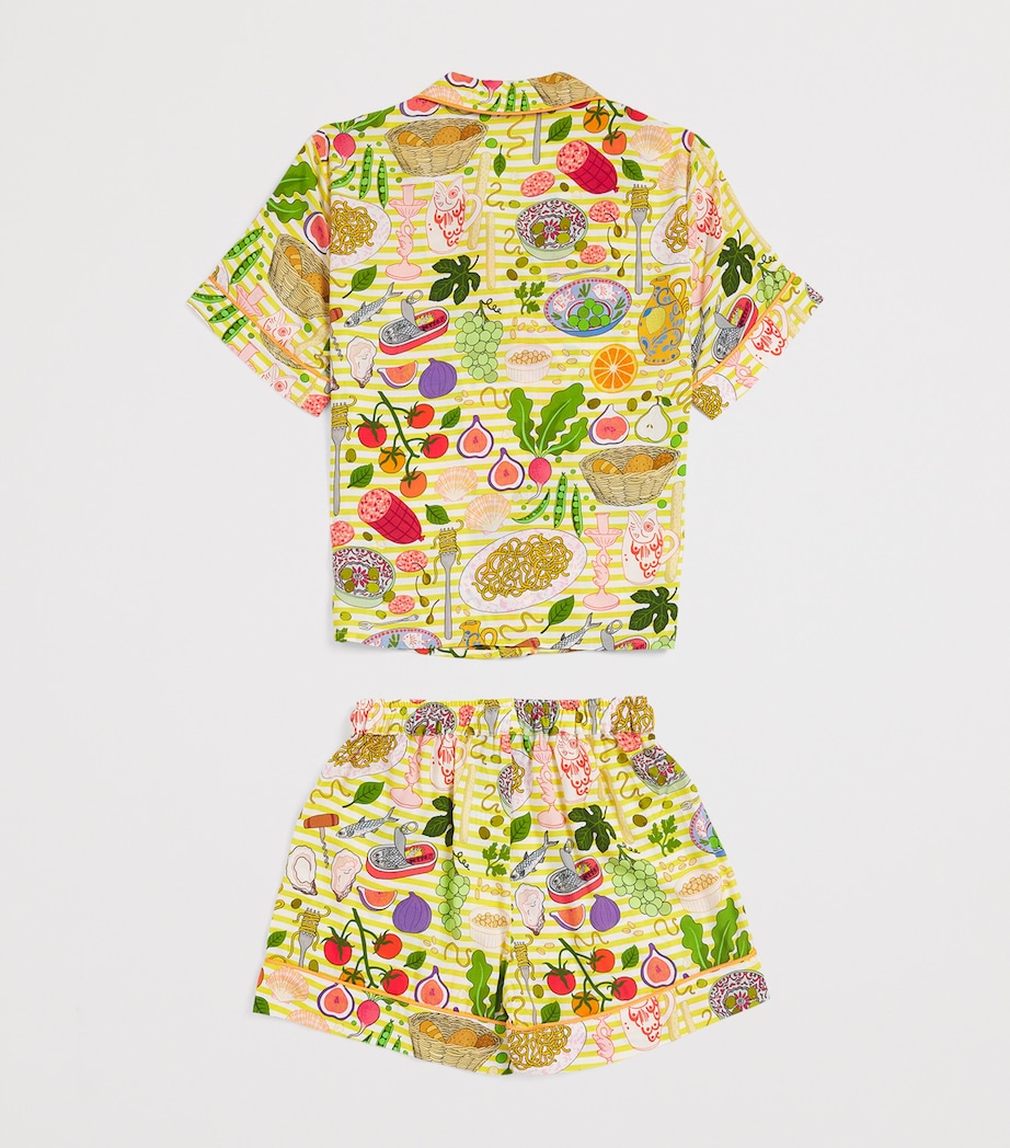 KAREN MABON KIDS Antipasti Print Short Pyjama Set (2-13 Years) Yellow Image 2