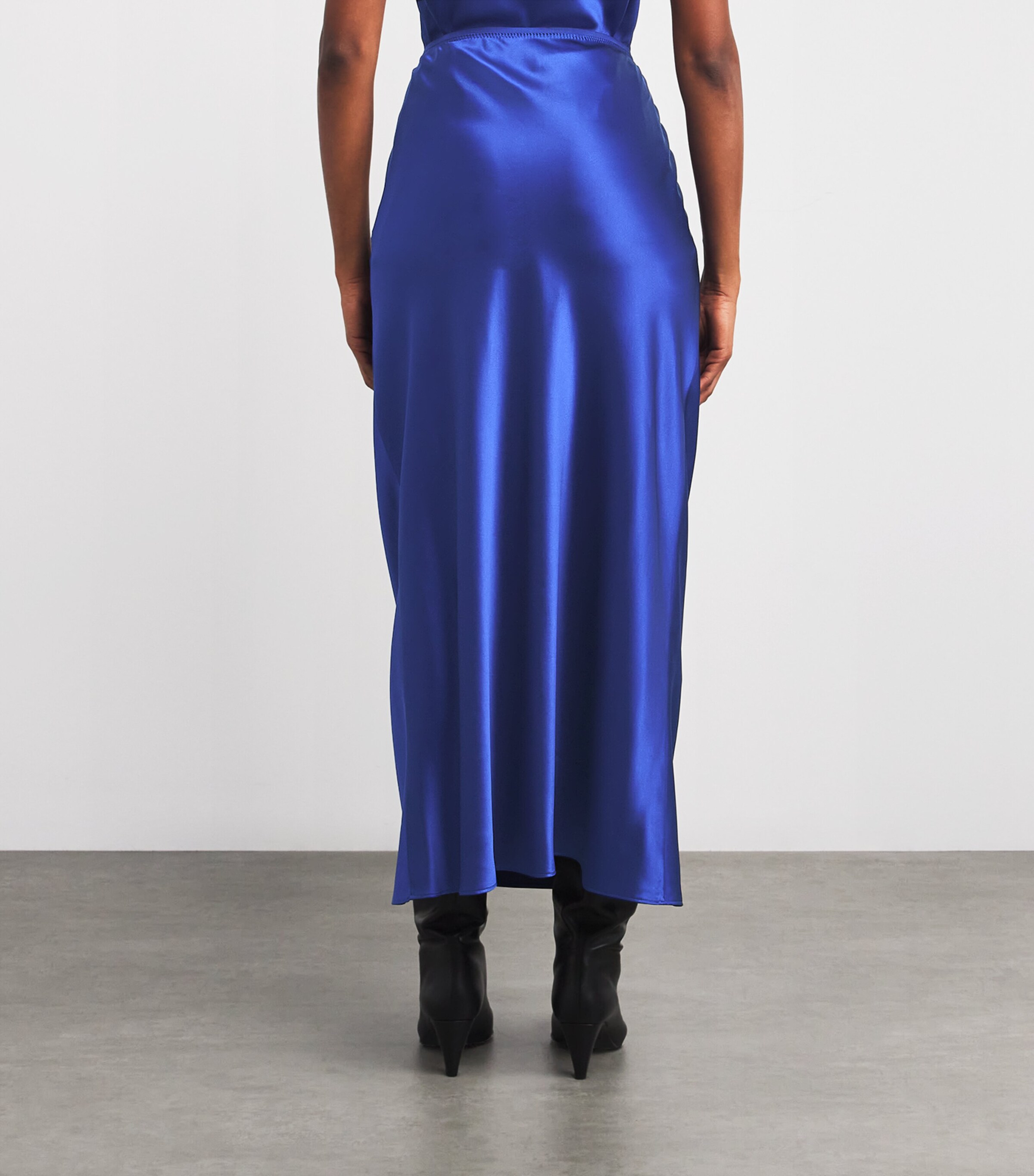 Silk Isaak Midi Skirt COBALT Image 4