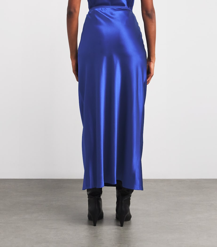 Silk Isaak Midi Skirt COBALT Image 4