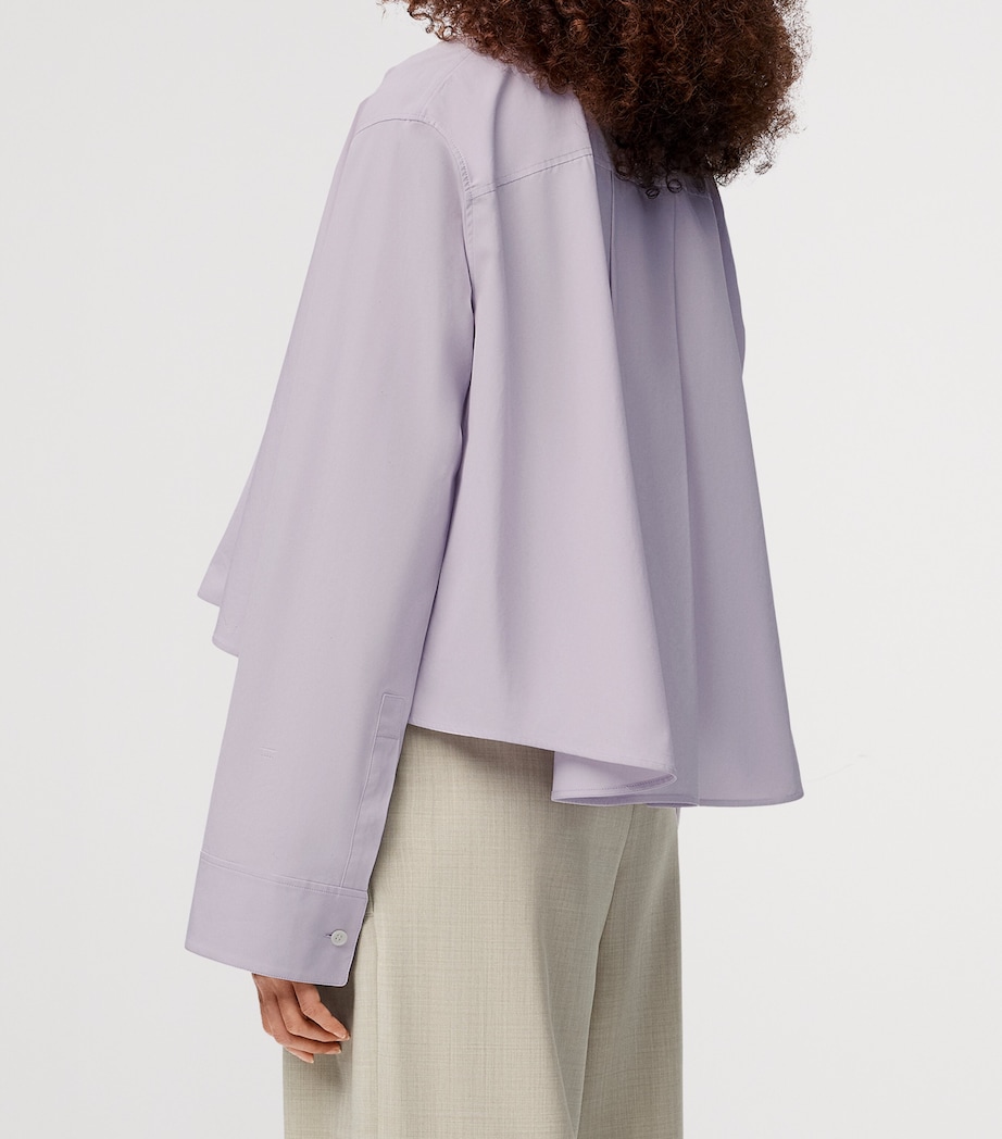 Cotton-Blend Trapeze Shirt LILAC Image 4
