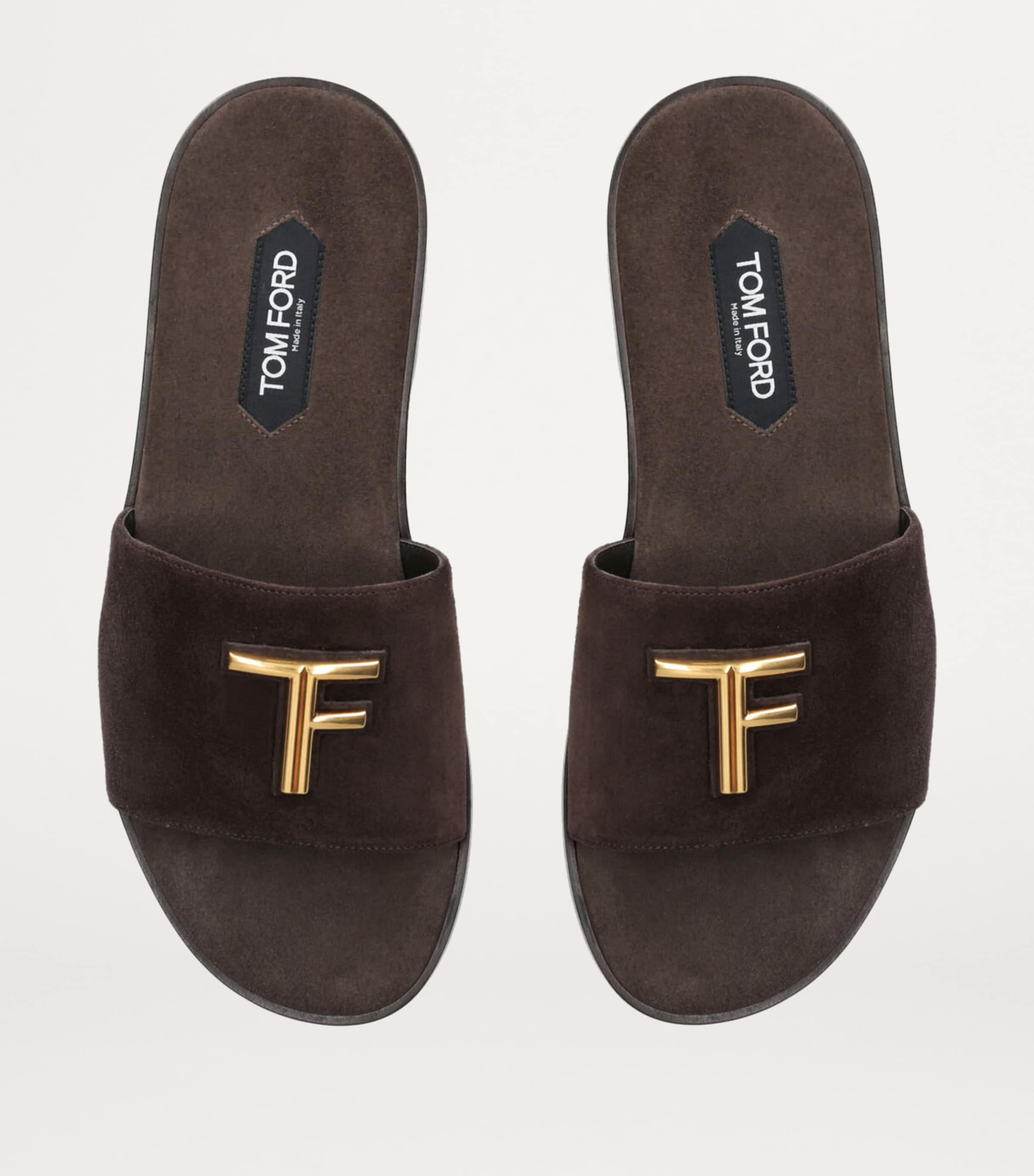 TOM FORD ブライトン レザー スライド サンダル TOM FORD Croc-Embossed Brighton Sandals | Harrods US